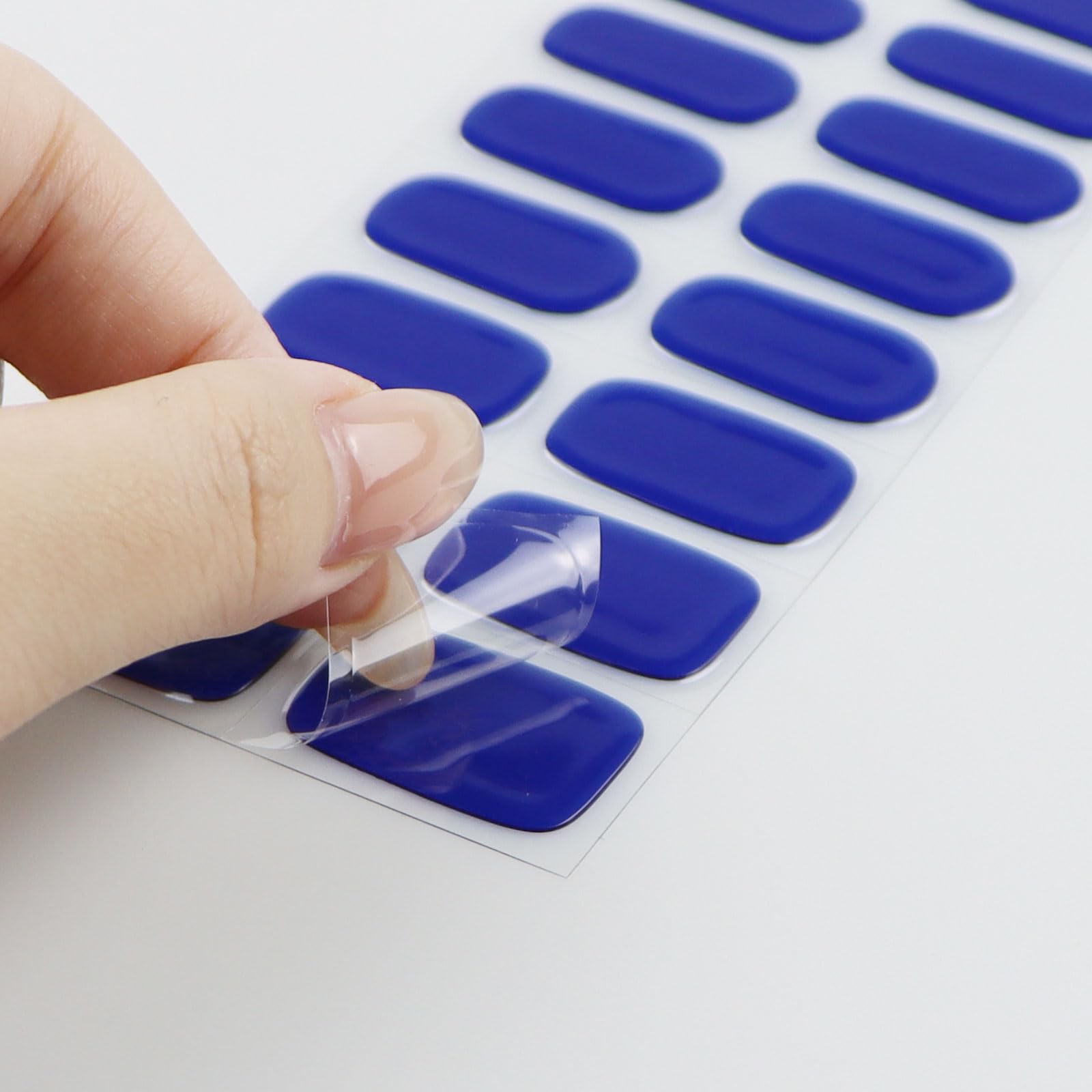 JMEOWIO Royal Blue Semi-Cured Gel Nail Strips - UV/LED Cured Nail Wraps for Salon-Quality Manicures | Perfect for Nail Art Designs, Home Use & Professional Nail Decoration