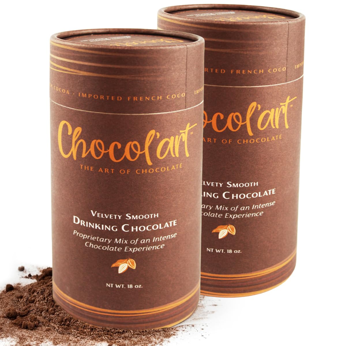 Premium Velvety Smooth Chocolate Hot Cocoa Mix - Rich Imported French Cocoa Powder, Dairy Free, Nut Free, Gluten Free, Non-GMO - 18 oz (2 Pack) for Cozy Winter Nights, Holiday Gifts & Warm Family Moments