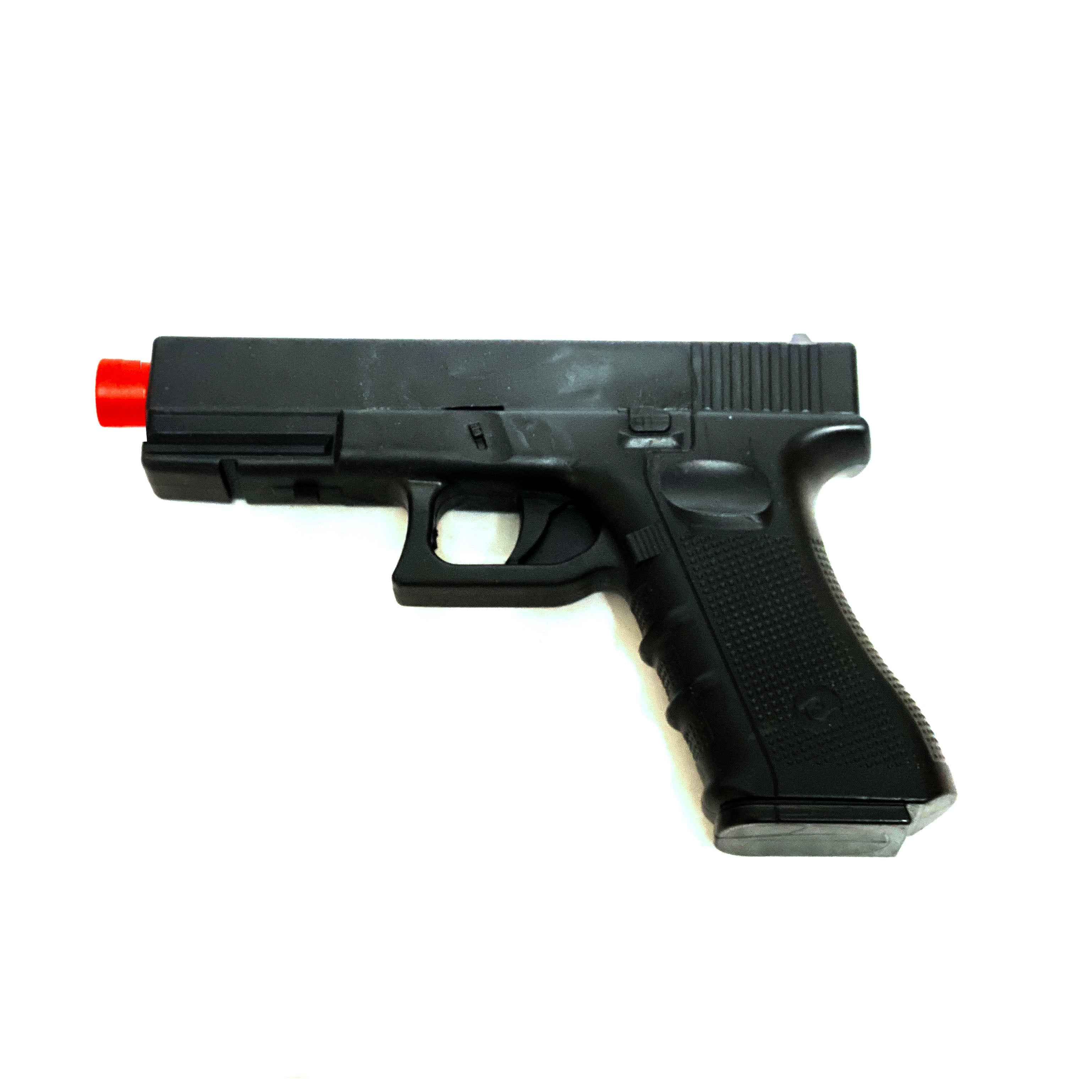 Realistic Solid Hard Poly Police Glock Pistol Prop - Perfect for Movie Props, Theater Productions, Cosplay & Airsoft Training Accessories