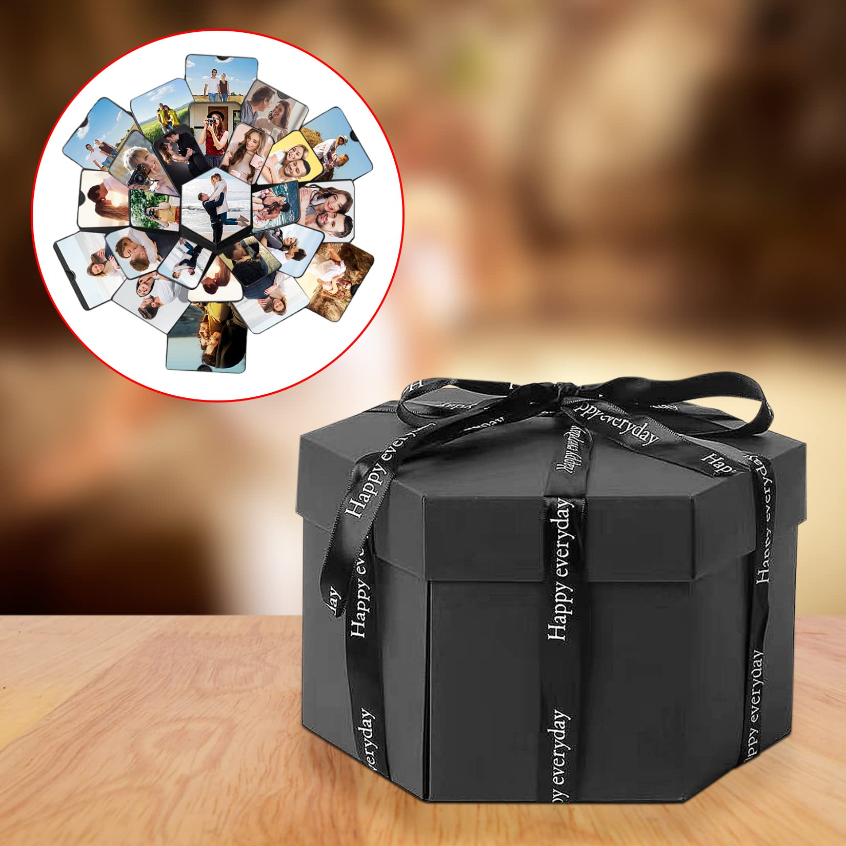 DIY Exploding Photo Album Gift Box - Creative Popup Surprise Love Box for Couples, Mother's Day, Wedding, Anniversary & Birthday Party | Perfect for Romantic Proposals, Valentine's Day & Special Occasions
