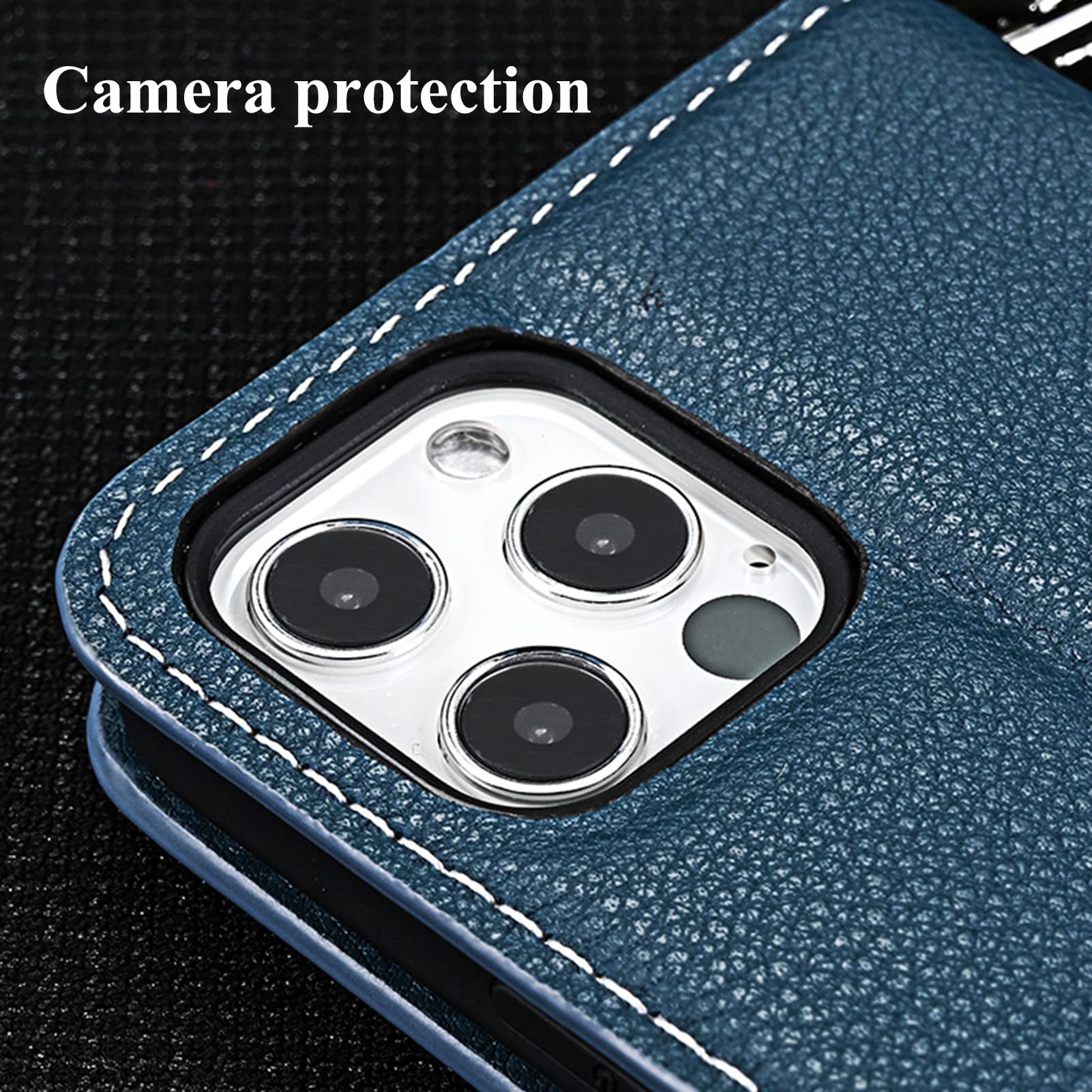 Premium Magnetic Flip Leather Wallet Case for iPhone 13/13 Pro/13 Pro Max (6.7