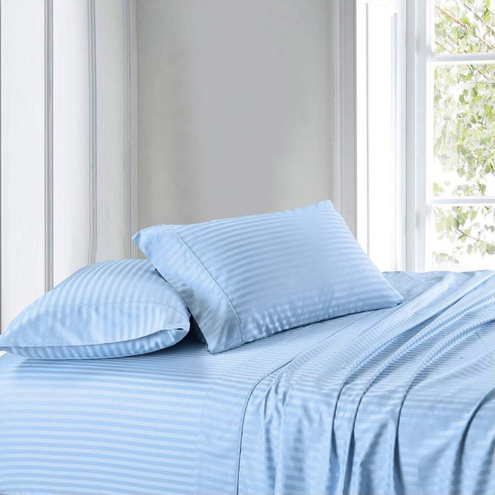 Premium 800 Thread Count 100% Egyptian Cotton Twin-XL Bed Sheet Set - Deep Pocket Fits Mattress Up to 15