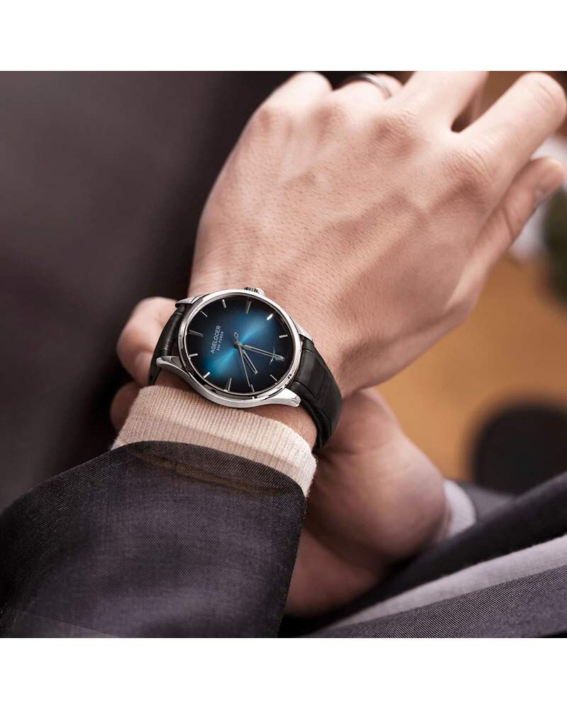 AGELOCER Budapest Men's Automatic Mechanical Watch - Luxury Business Formal Timepiece with Large Calendar - Perfect Birthday Gift for Boyfriend, Husband, or Father - Ideal for Office, Meetings & Special Occasions