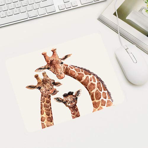 EKOBLA Giraffe Design Gaming Mouse Pad - Non-Slip Rubber Base, 9.5x7.9 Inch Thick Mouse Mat for PC & Laptop - South African Safari Animal Wildlife Theme - Perfect for Office, Gaming & Home Computer Use