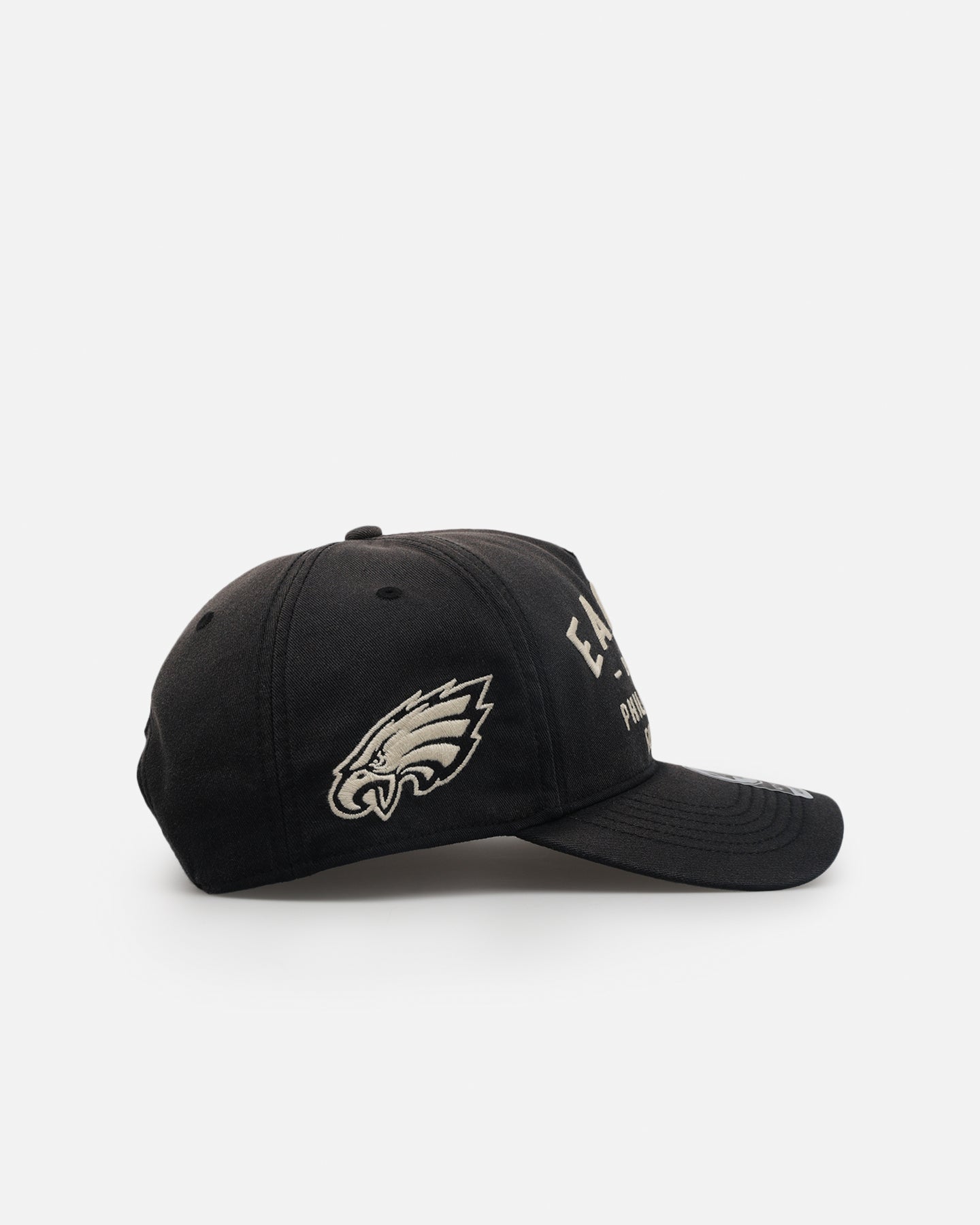 47 Brand Philadelphia Eagles Dusted 47 Hitch Snapback Black Hat - Adjustable Baseball Cap for Men & Women - Perfect for Game Day, Sports Events & Casual Wear