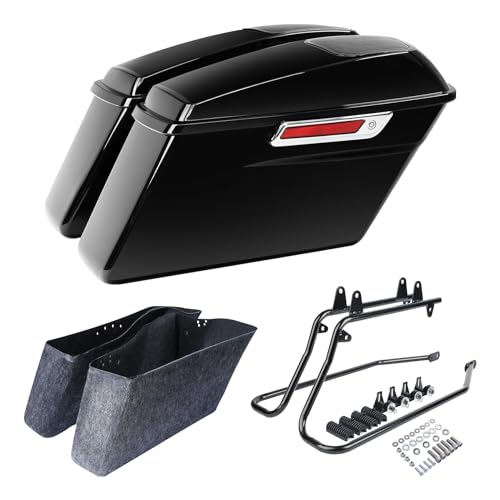 Vivid Black Saddlebags + Black Brackets