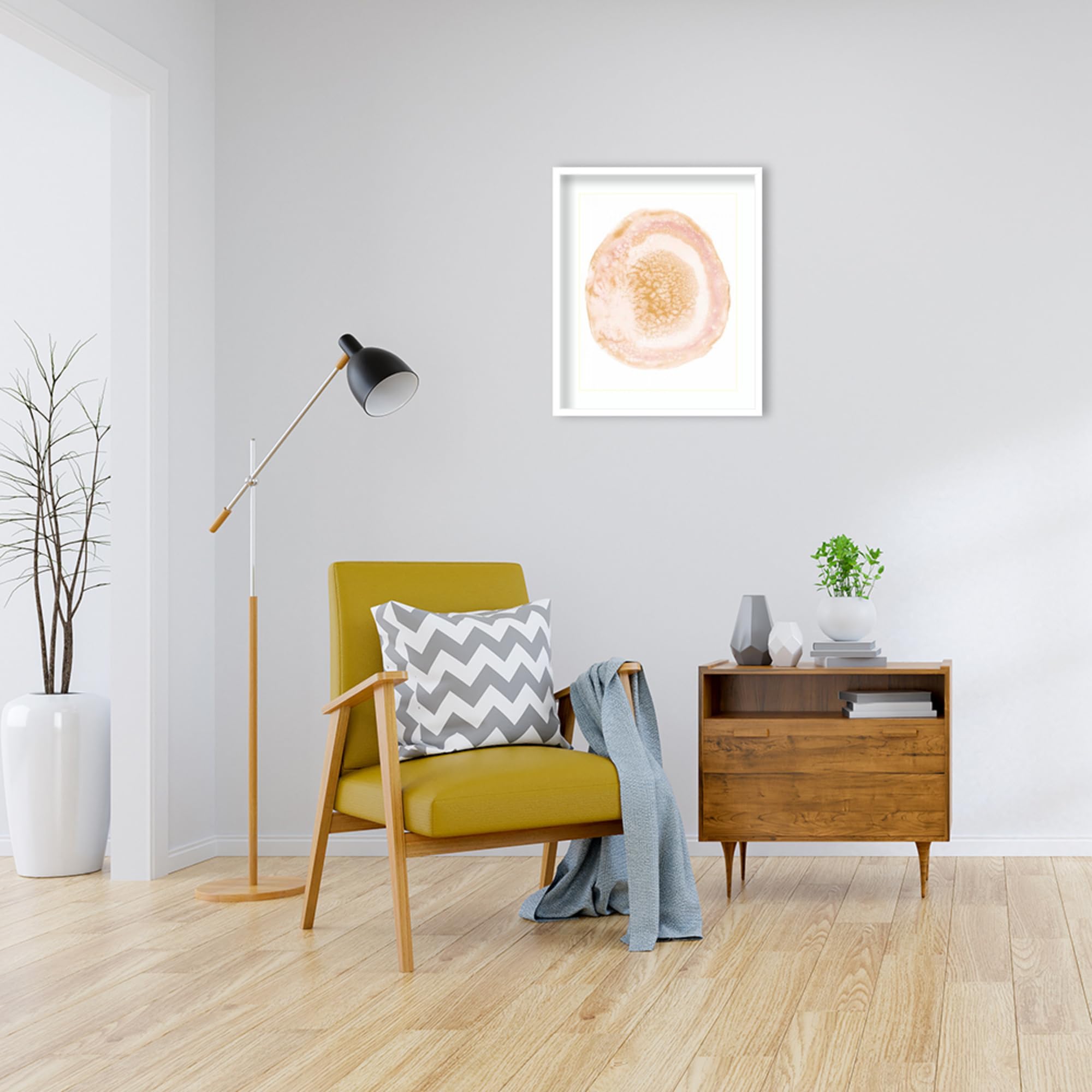 Amanti Art Framed Wall Art Print 25x21 - Custom Radiant Geode IV by Naomi McCavitt | Abstract Modern Contemporary Decor | Medium Poster Painting for Living Room, Bedroom, Bathroom | Perfect for Home Office & Gallery Wall Display
