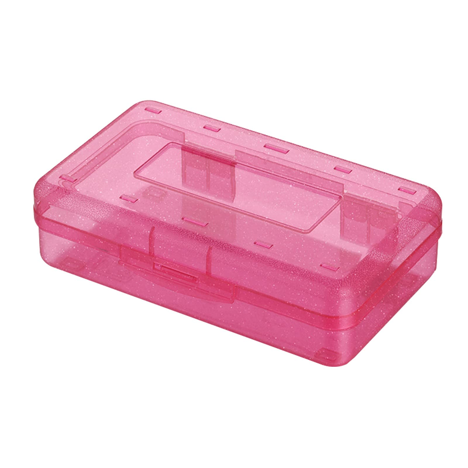 Large Clear Plastic Pencil Box with Lid - Stackable Design for School, Office & Art Supplies Storage - High Capacity Organizer for Pens, Markers, Crayons & Stationery