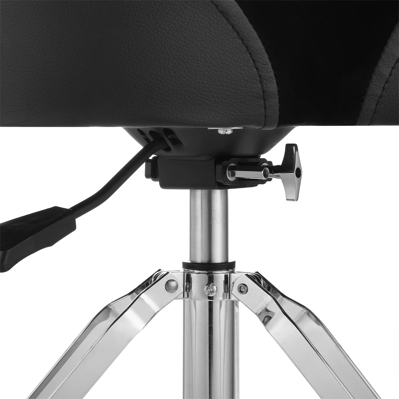 Starfavor Adjustable Drum Throne with Padded Seat - Swivel Drum Stool for Drummers, Brown - Perfect for Home Studios, Live Performances & Practice Sessions