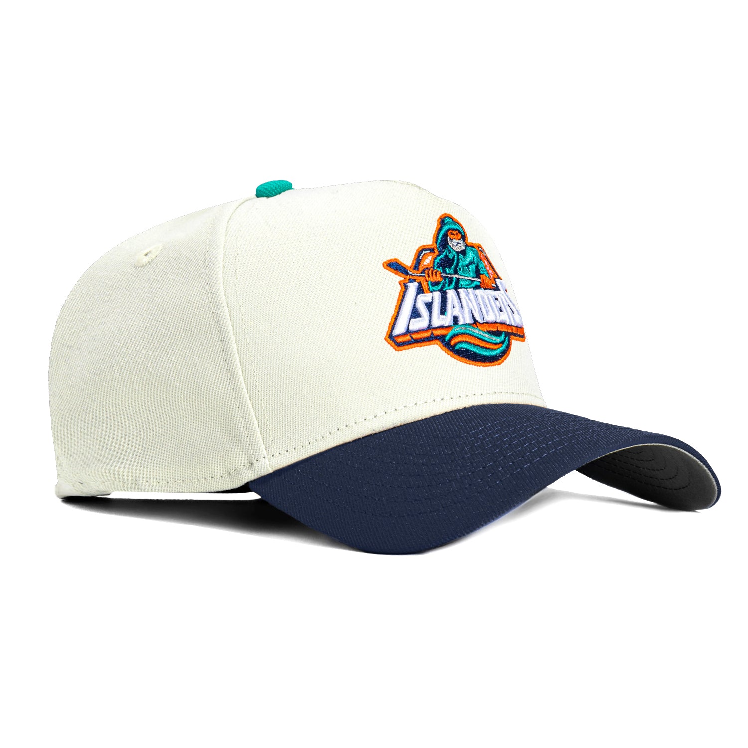 New Era 9Forty A-Frame Snapback Hat - New York Islanders Official Logo - White & Navy Baseball Cap for Men & Women - Perfect for Sports Games, Streetwear & Casual Outfits
