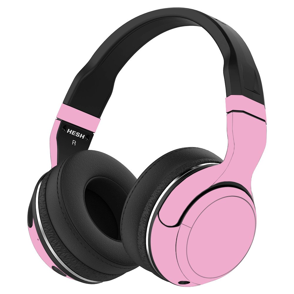 MightySkins Vinyl Wrap Cover for Skullcandy Hesh 2 Wireless Headphones - Solid Pink | Protective & Durable Skin | Easy to Apply & Remove | Made in USA | Perfect for Gym, Travel & Daily Use