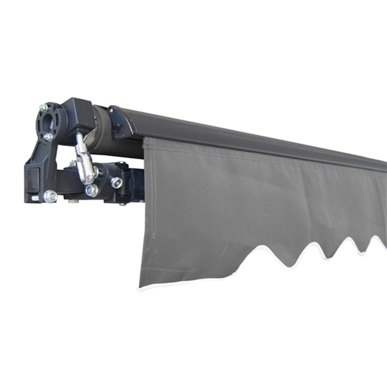 Aleko 13x10 Feet Motorized Retractable Patio Awning with Black Frame - Perfect for Outdoor Shade, Backyard Relaxation & Sun Protection