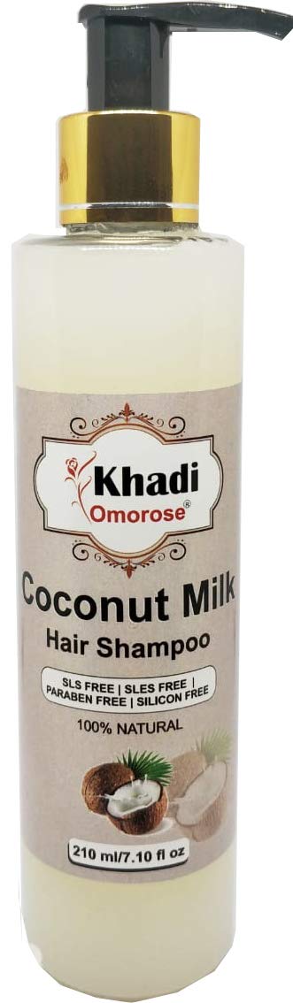 Khadi Omorose Coconut Milk & Amla Extract Shampoo - SLS & SLES Free for Soft, Shiny Hair (210ml) | Natural Hair Care for Daily Use & Damaged Hair Repair