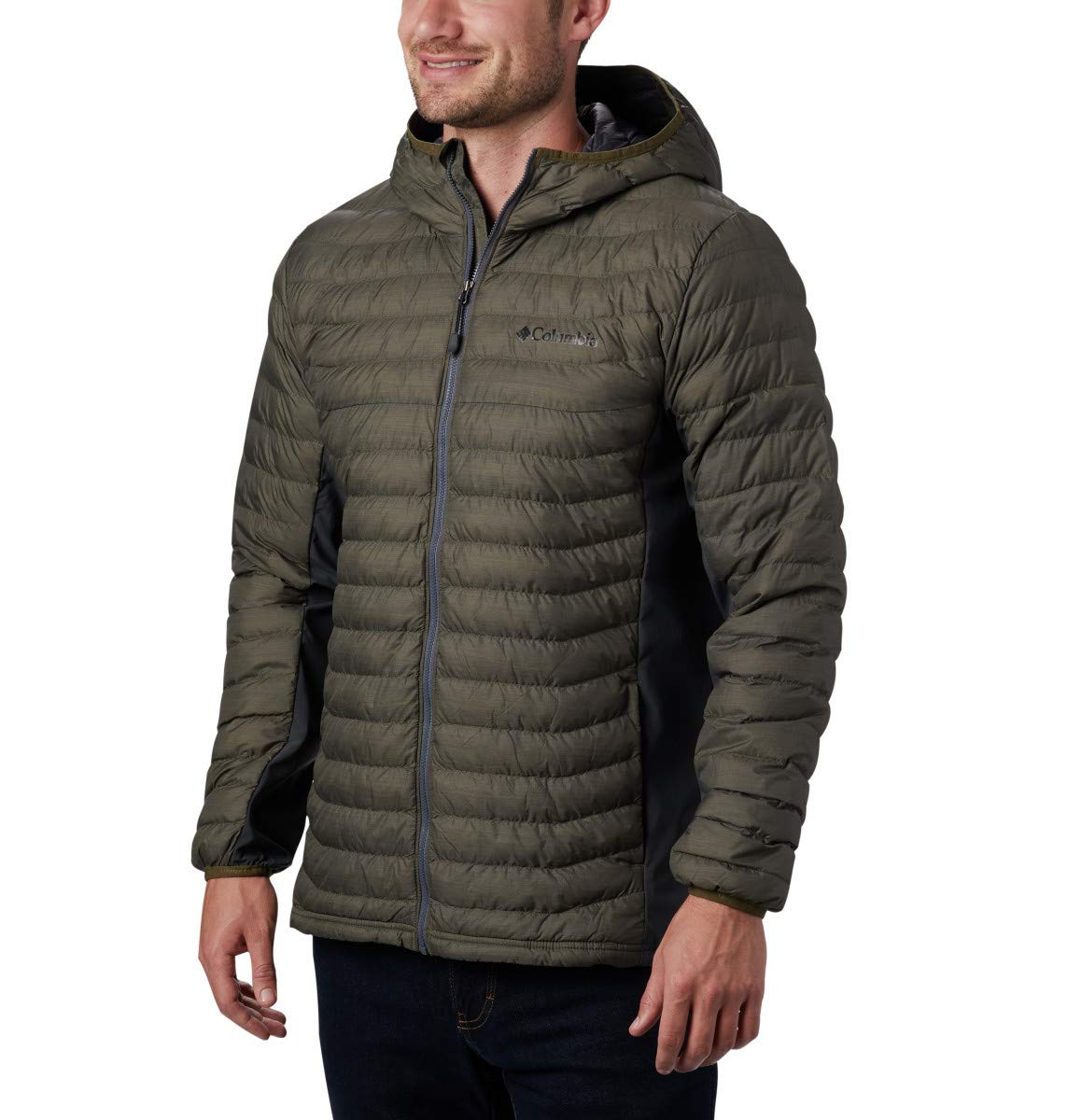 Columbia Men's Powder Pass Hooded Jacket - Waterproof Ski Jacket for Winter Sports & Outdoor Adventures