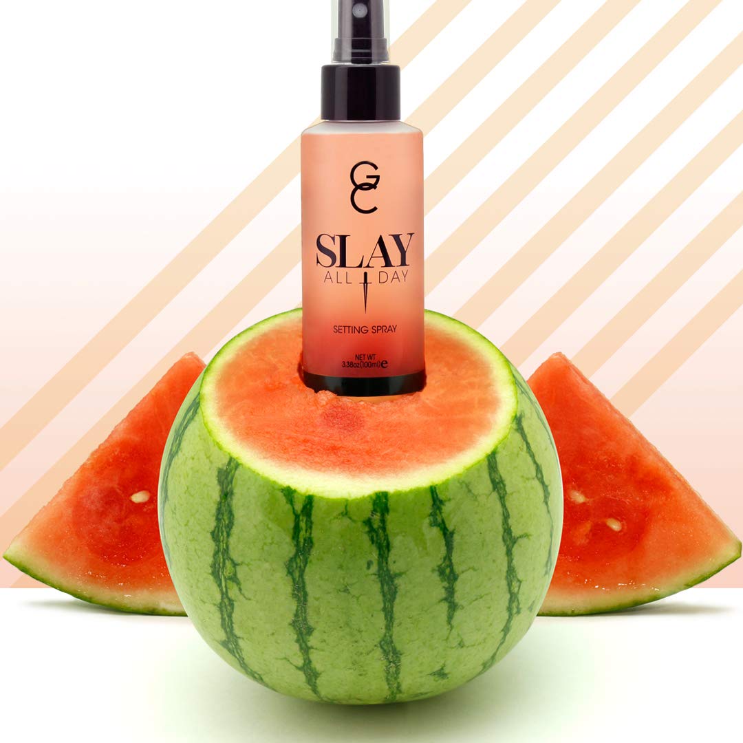 GC Makeup Setting Spray - Gerard Cosmetics Slay All Day Watermelon Scented | Oil Control & Matte Finish Facial Mist | Makeup Sealer for Long-Lasting Wear | 3.38oz (100ml) Cruelty-Free & USA Made | Perfect for Summer, Outdoor Events & All-Day Makeup Protection