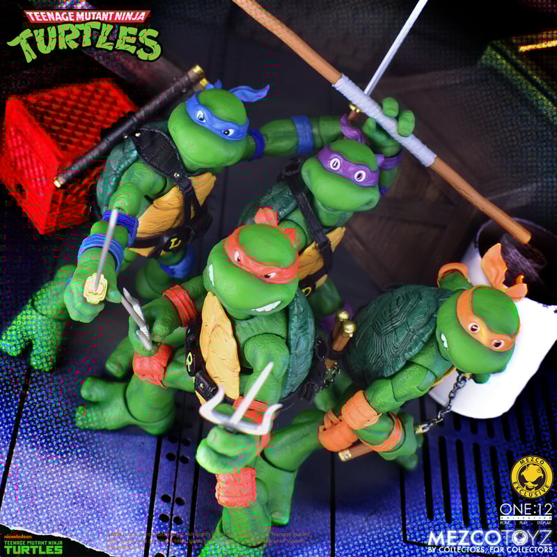Teenage Mutant Ninja Turtles Deluxe Animated Series Action Figure - Mezco One:12 Collective - Collectible TMNT Toy for Fans & Display - Perfect for Gifts, Collections & Home Decor