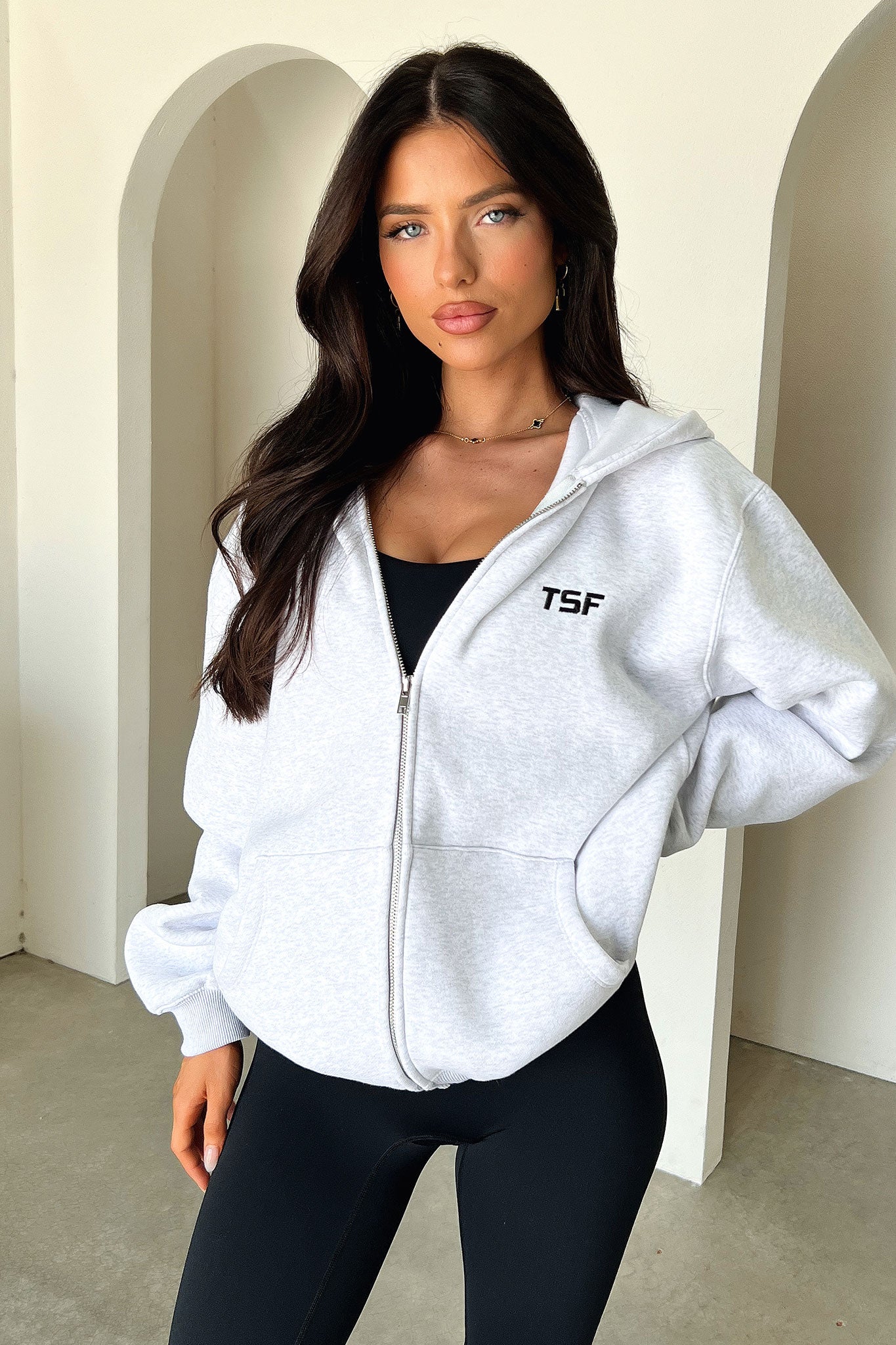 Dale Zip Up Hoodie for Men & Women | Grey Pullover Fleece Jacket | Casual Streetwear for Outdoor Activities & Everyday Wear