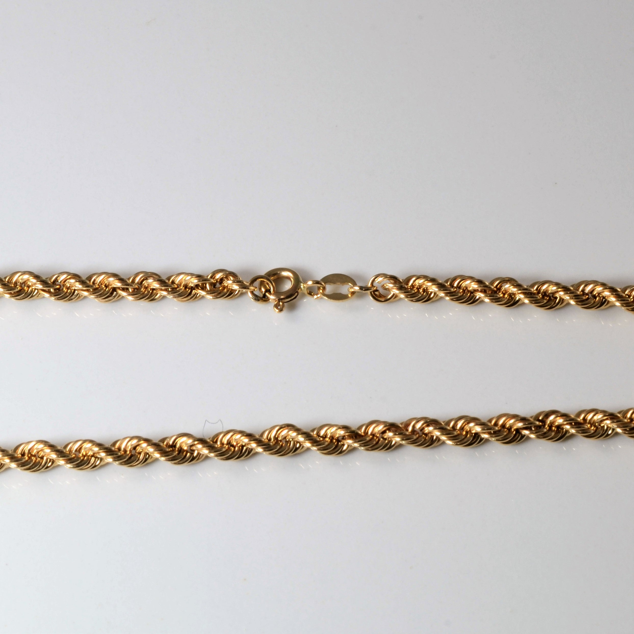 10K Yellow Gold Rope Chain Necklace 18 Inches - Elegant Jewelry for Women, Perfect for Everyday Wear, Parties & Special Occasions