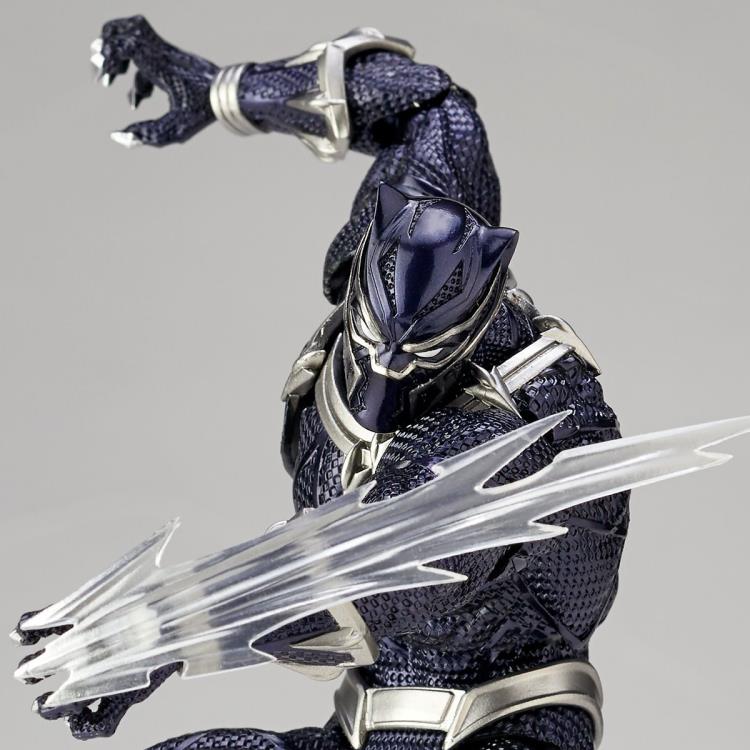 Amazing Yamaguchi Revoltech No. 030 Black Panther Action Figure - Highly Articulated Collectible for Marvel Fans & Display