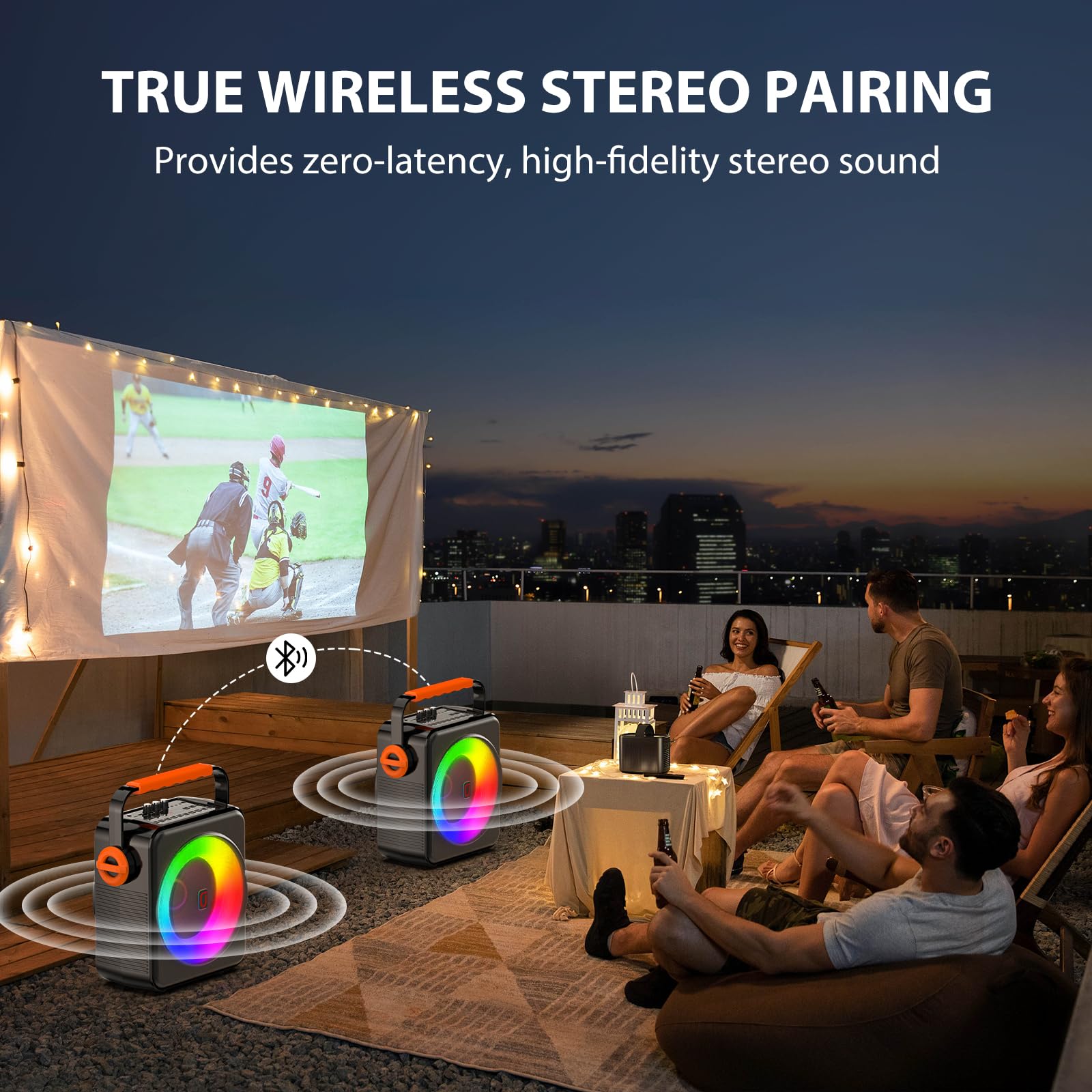 Portable Bluetooth 5.3 Karaoke Machine with 6.5