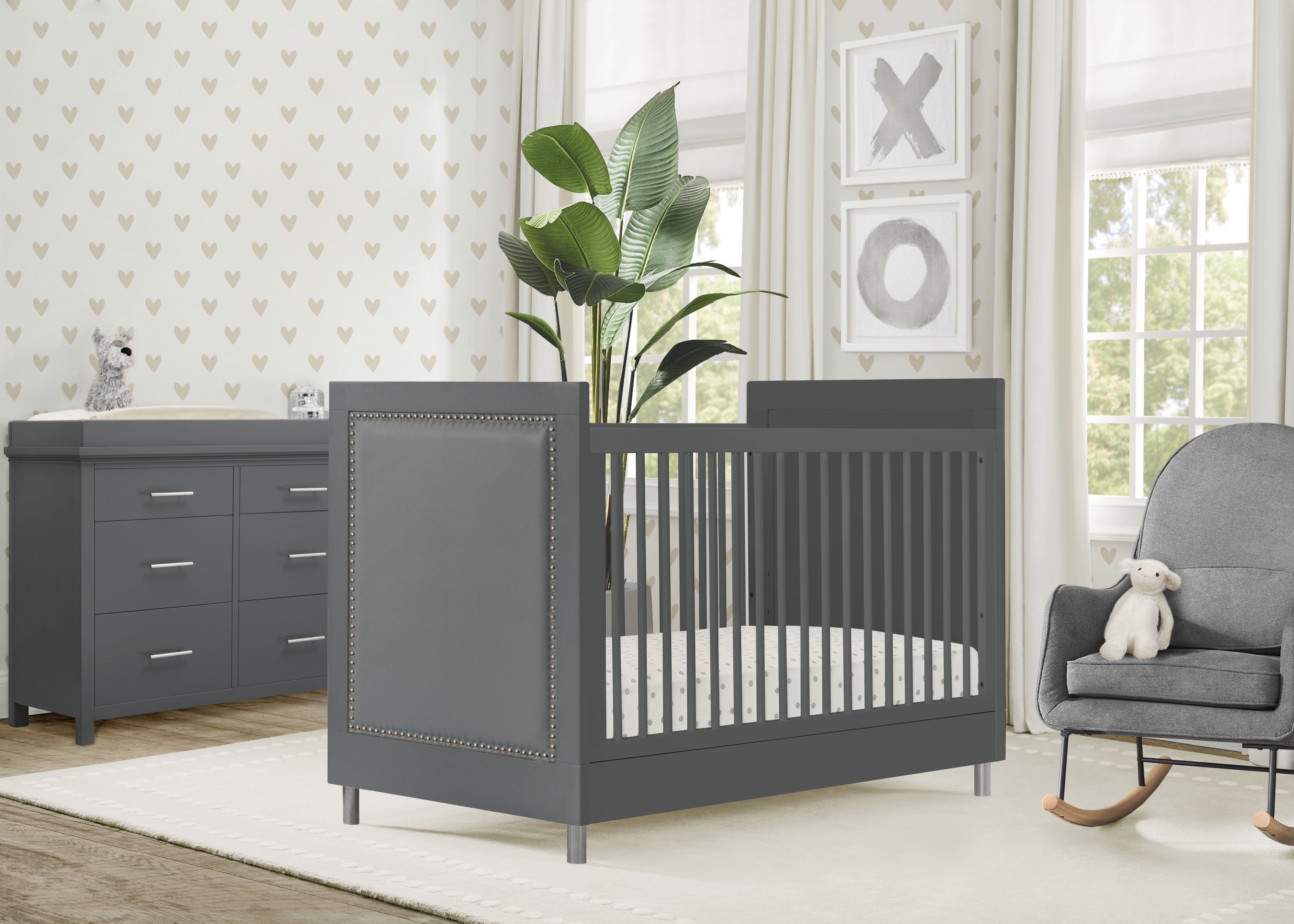 Avery 3-in-1 Convertible Baby Crib - White Nursery Furniture for Newborn to Toddler | Perfect for Modern Nursery, Bedroom & Daycare Use