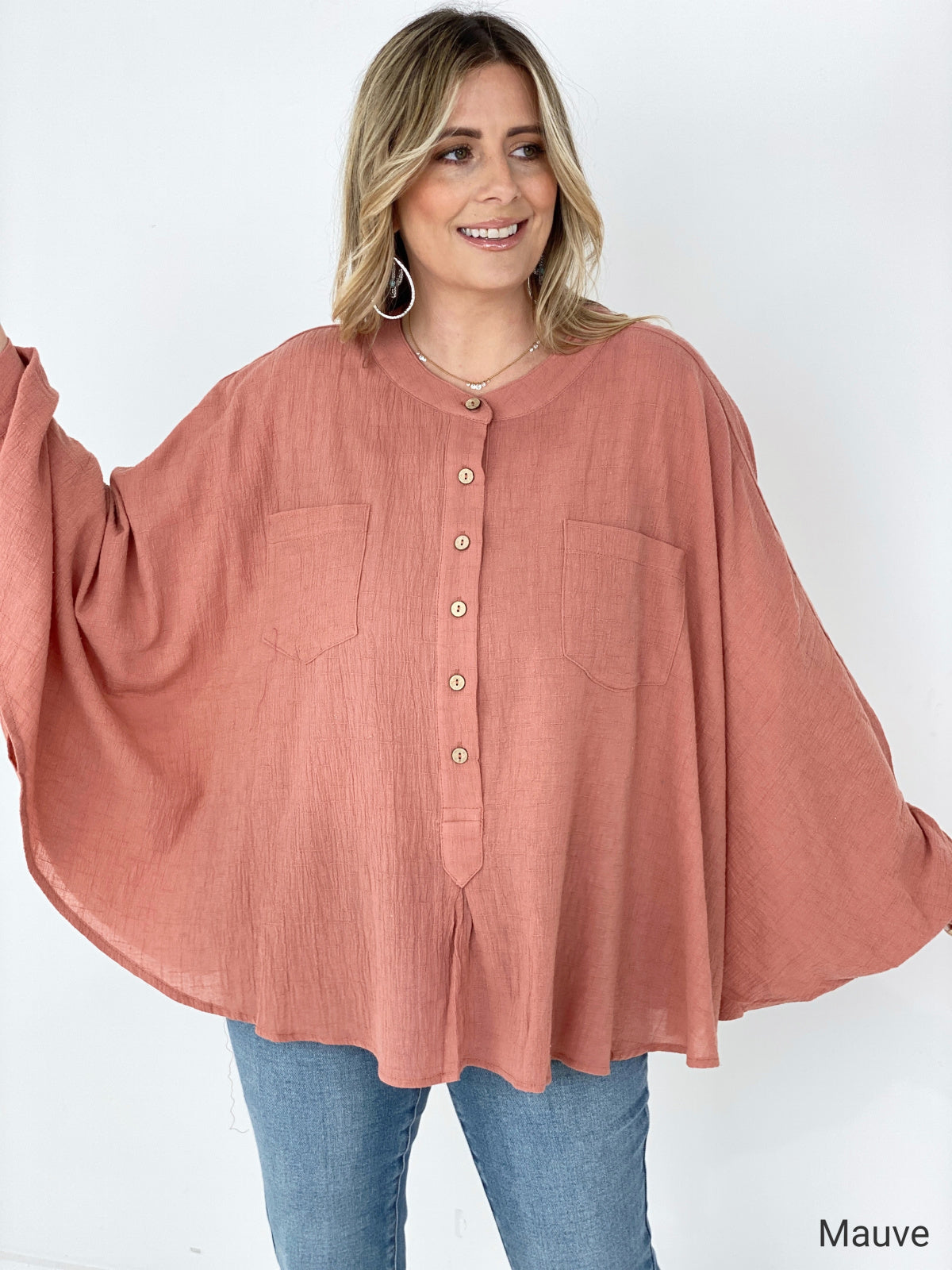 Stylish Oversized Cotton Linen Top for Women - Comfortable Textured Blouse for Casual Wear, Work & Travel