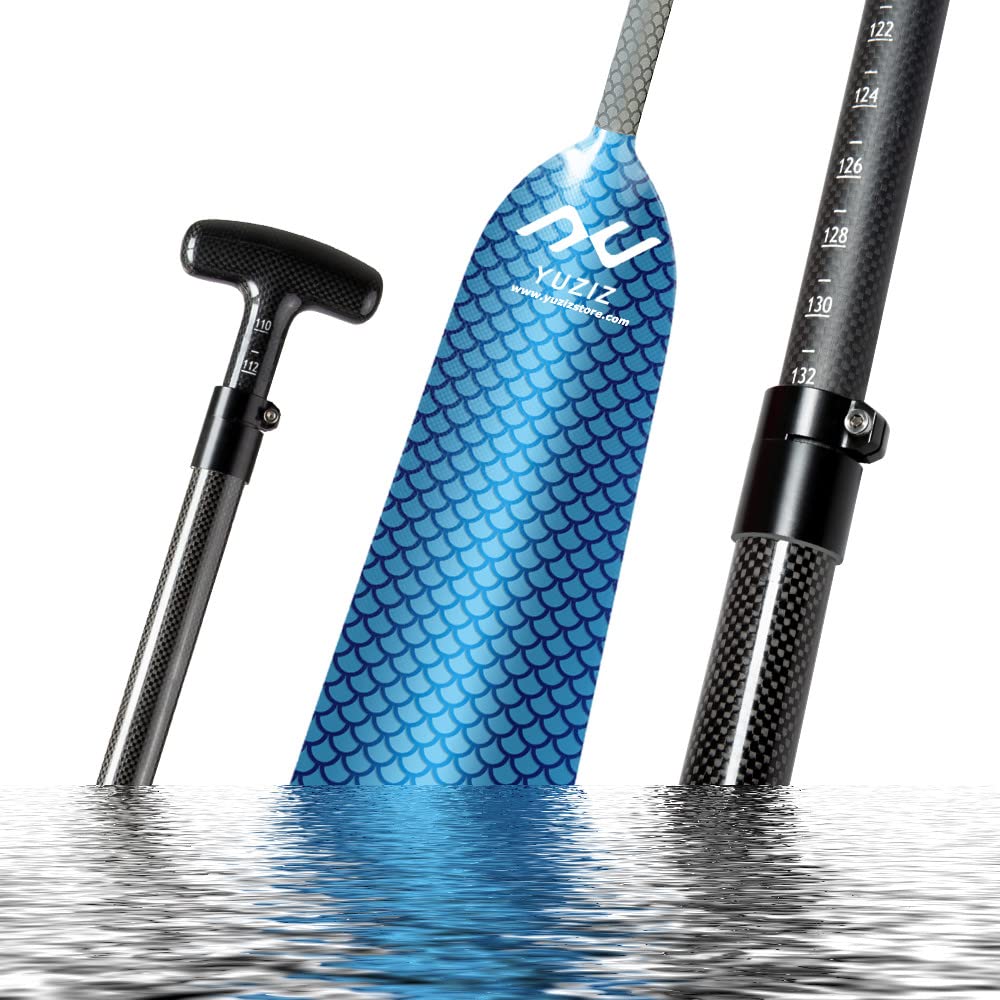 Adjustable Dragon Boat Paddle 43.3-52 Inch - IDBF Approved Carbon Fiber Canoe Paddle with Non-Slip Grip - Lightweight Racing Paddle for Dragon Boat Competition & Training (Green/Orange/Purple/Blue) - Perfect for Professional Teams and Outdoor Water Sports Enthusiasts
