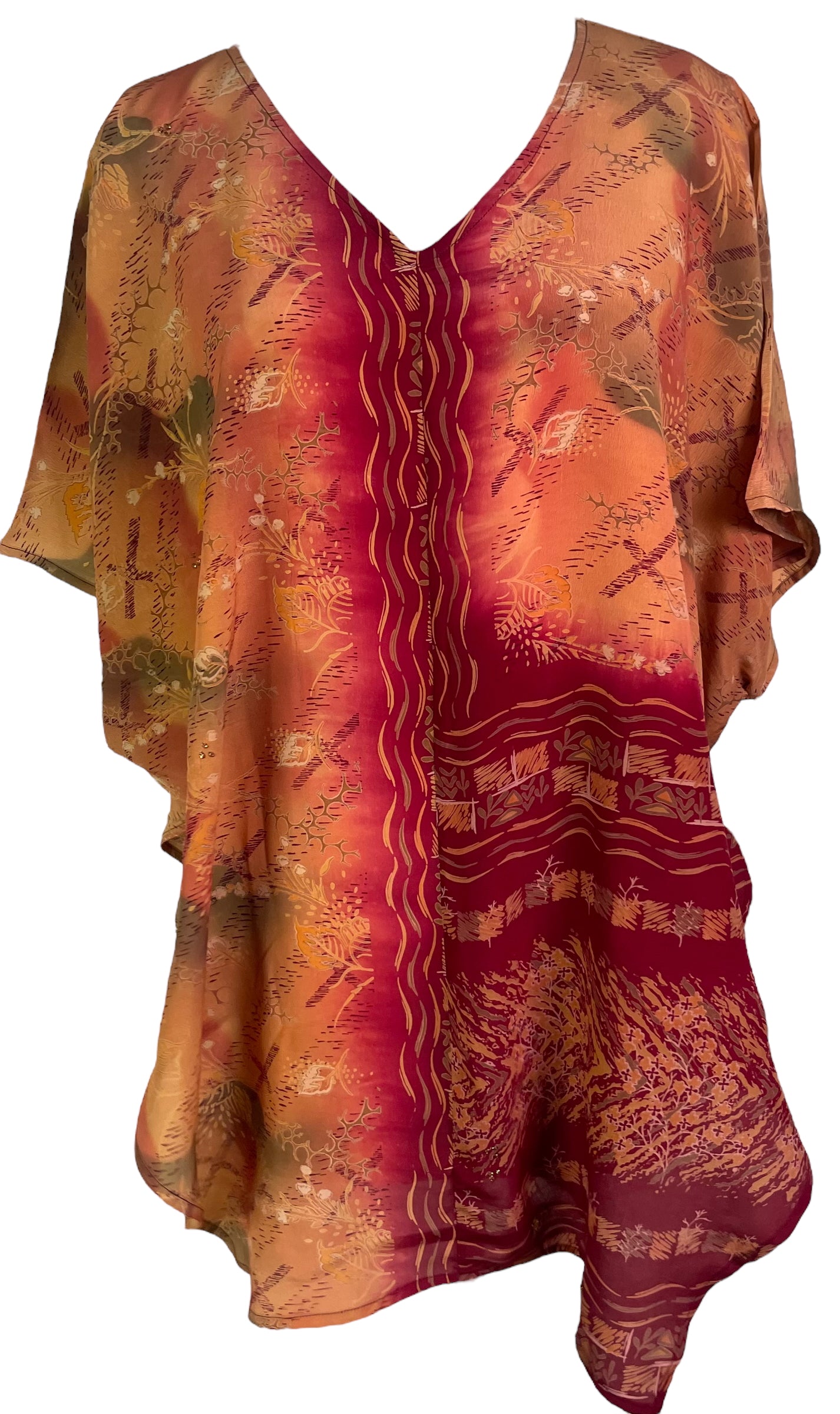 Avatar Pure Silk Waterfall Top - Elegant Women's Blouse for Party & Evening Wear | Breathable & Comfortable Silk Shirt for Special Occasions