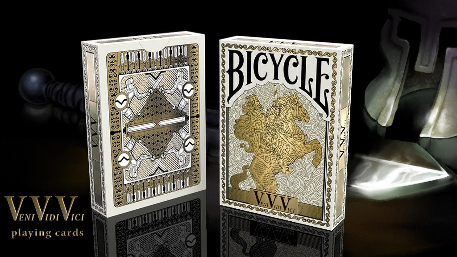 Veni Vidi Vici Metallic Bicycle Playing Cards - Premium Poker Deck for Magic Tricks, Card Games & Collectors (Gift Idea for Card Enthusiasts)
