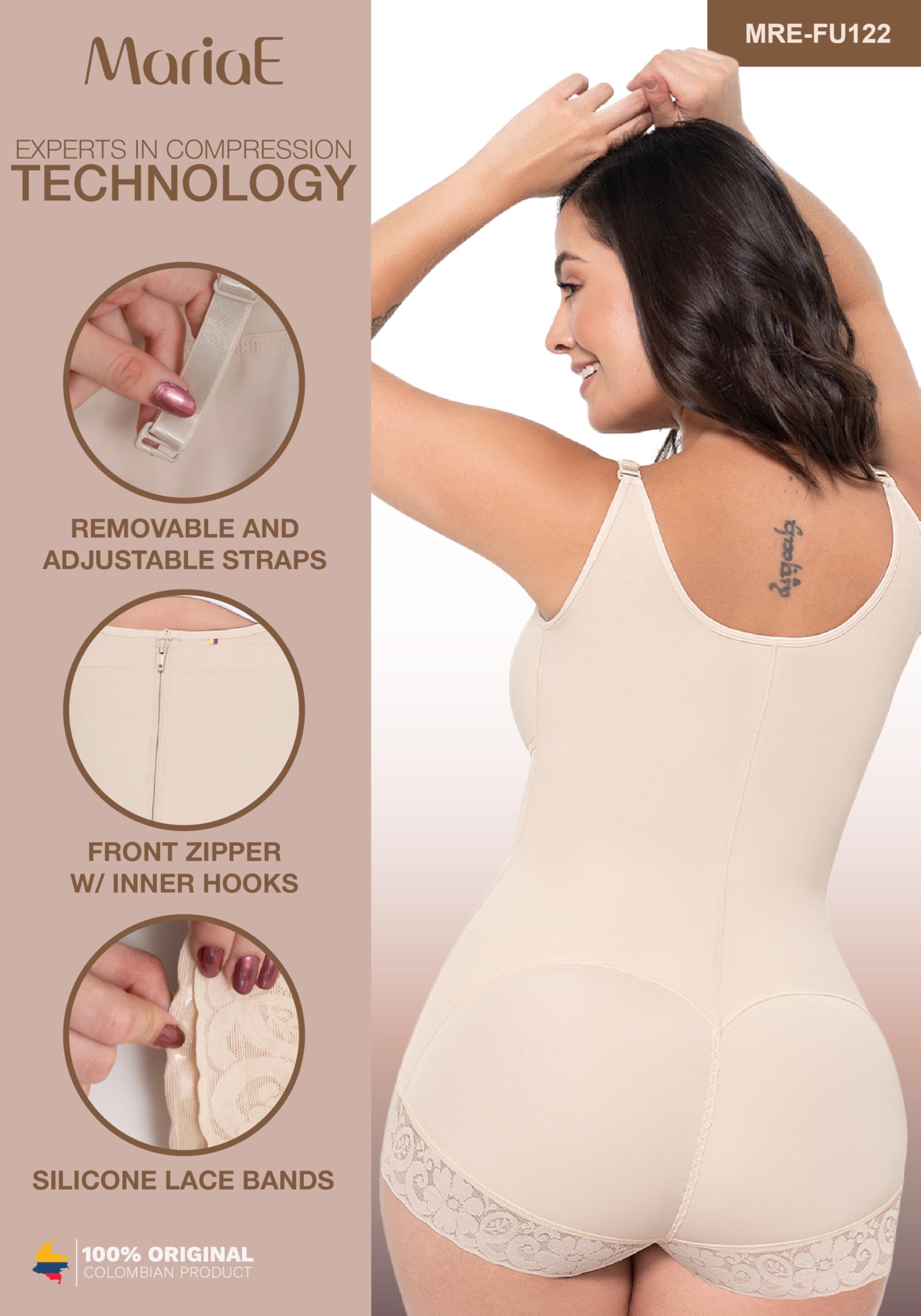 MARIAE FU122 Postpartum C-Section Shapewear - Colombian Fajas for Tummy Control & Body Shaping - Perfect for Postpartum Recovery, Maternity & Everyday Wear