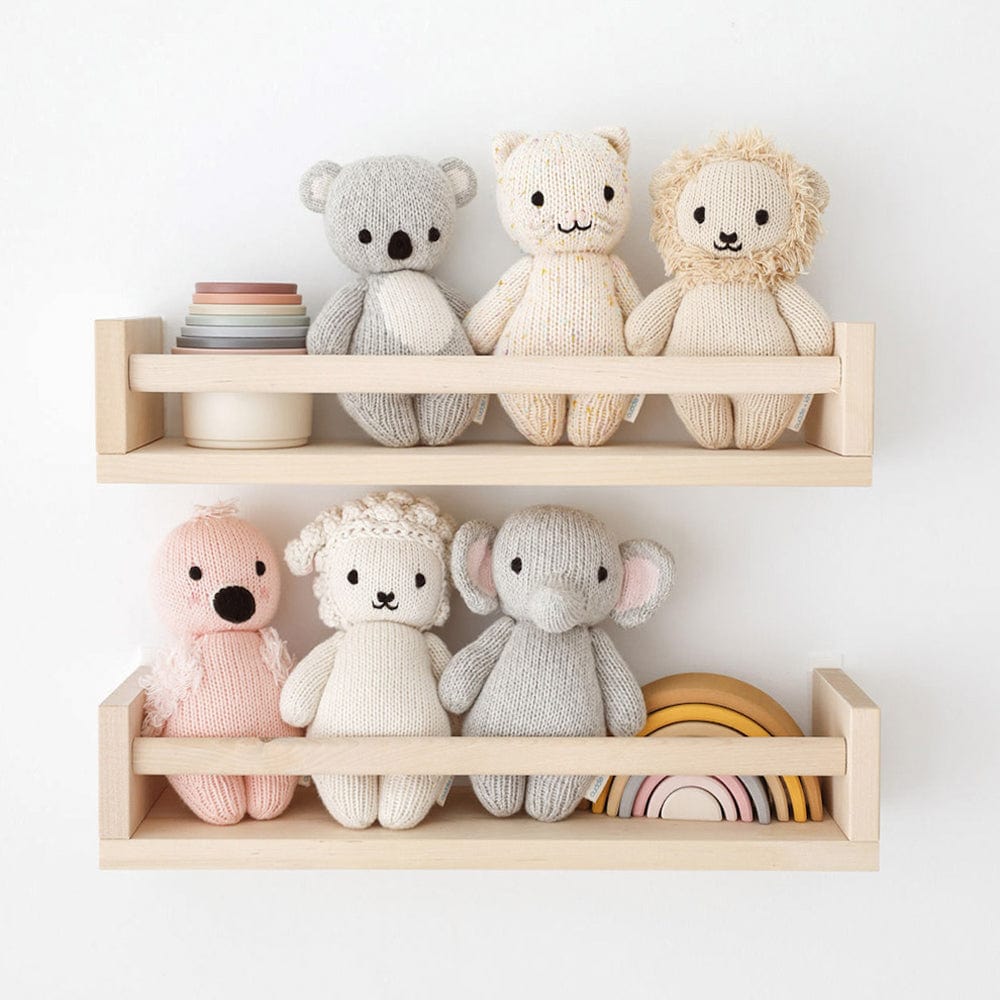 Cuddle+Kind Hand-Knit Organic Cotton Baby Elephant Plush Toy - Soft & Huggable Stuffed Animal for Newborns, Toddlers & Kids | Perfect for Nursery Decor, Baby Shower Gifts & Cuddling Comfort
