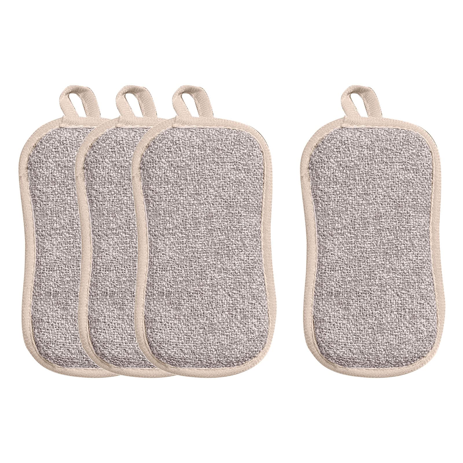 Premium Double-Sided Dishcloth - Thickened Scouring Sponge & Vegetable Brush for Kitchen Cleaning, Dishwashing & Decontamination - Heavy Duty Scrubbing Pad for Pots, Pans & Utensils (Size D, One Size) - Perfect for Daily Kitchen Cleaning, Dish Washing & Tough Stain Removal