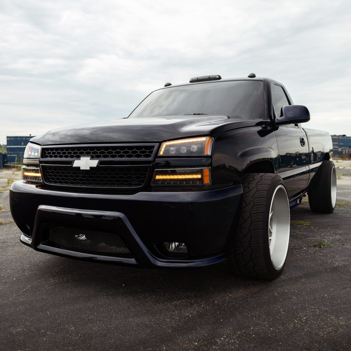 03-06 Chevrolet Silverado & 02-06 Avalanche (No Body Cladding) NOVA Series Black LED Projector Headlights - High Performance Lighting for Night Driving & Off-Road Adventures