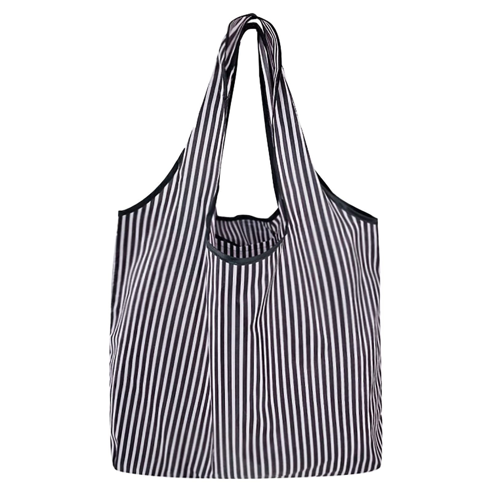 Yiser Reusable Foldable Grocery Bags - Washable & Waterproof Shopping Tote for Food Storage - Perfect for Supermarket, Farmers Market & Picnics (One Size)