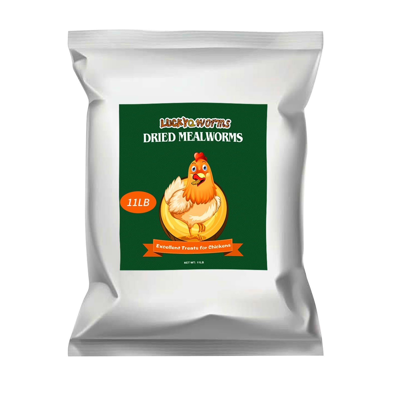 Premium Bulk Dried Mealworms 11Lbs - High Protein Non-GMO Bird & Chicken Feed - All Natural Treats for Turtles, Fish, Hamsters, Hedgehogs - Perfect for Backyard Poultry, Wild Bird Feeding & Pet Nutrition