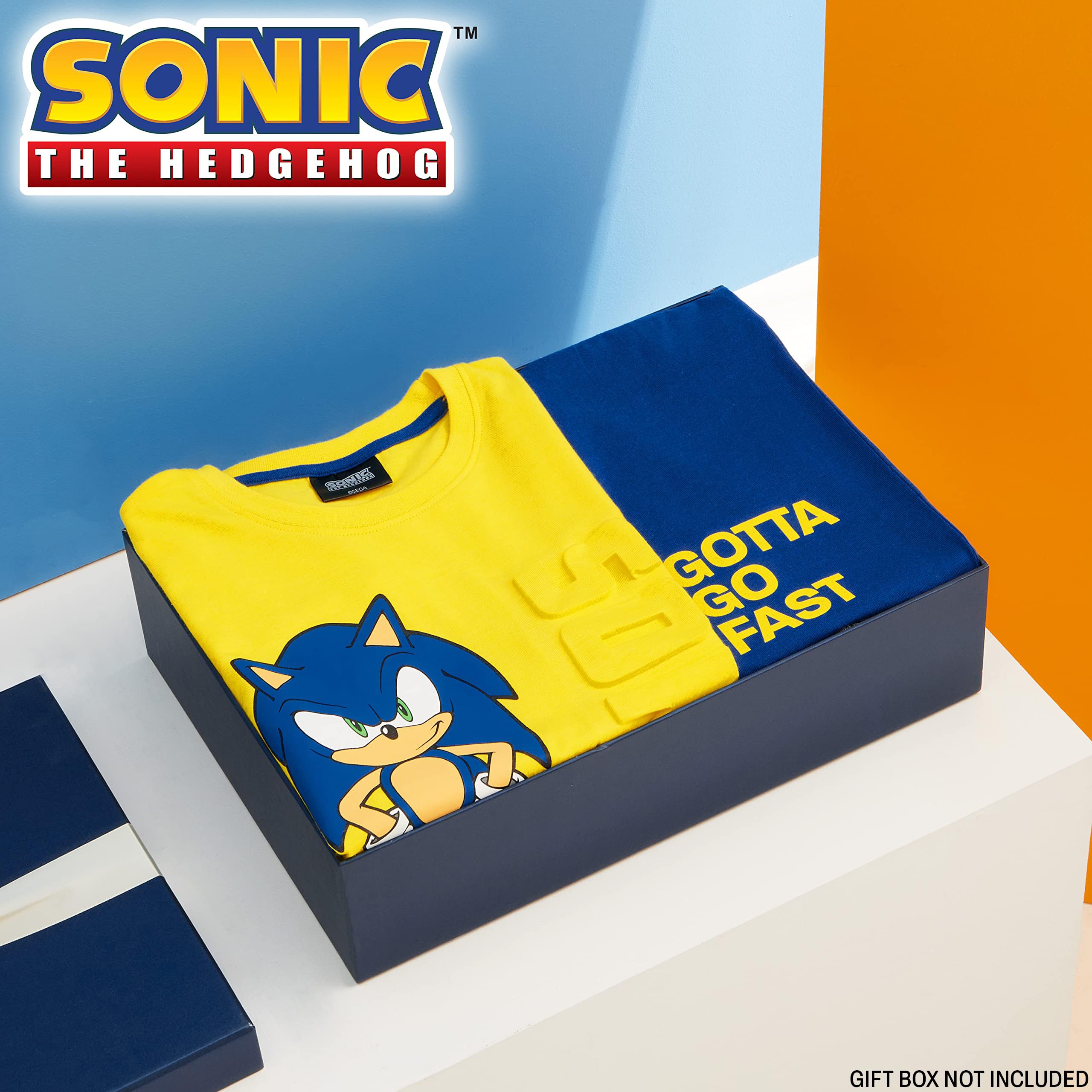 **Sonic the Hedgehog Boys' Pajama Set - Soft & Breathable Summer Nightwear for Kids Ages 4-12 - Short Sleeve PJs for Boys, Lounge Wear & Gamer Gifts - Perfect for Sleepovers, Gaming Nights & Relaxing at Home**