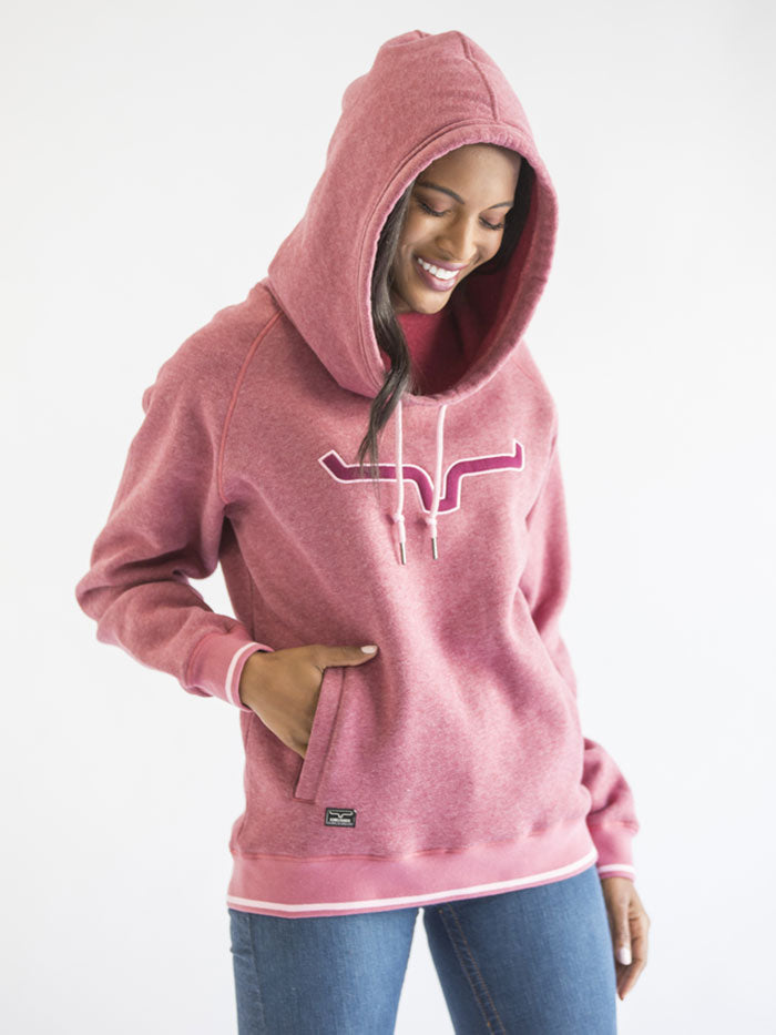 Kimes Ranch Women's TWO SCOOPS Fleece Hoodie - Red Berry | Cozy Winter Pullover for Outdoor Activities & Casual Wear