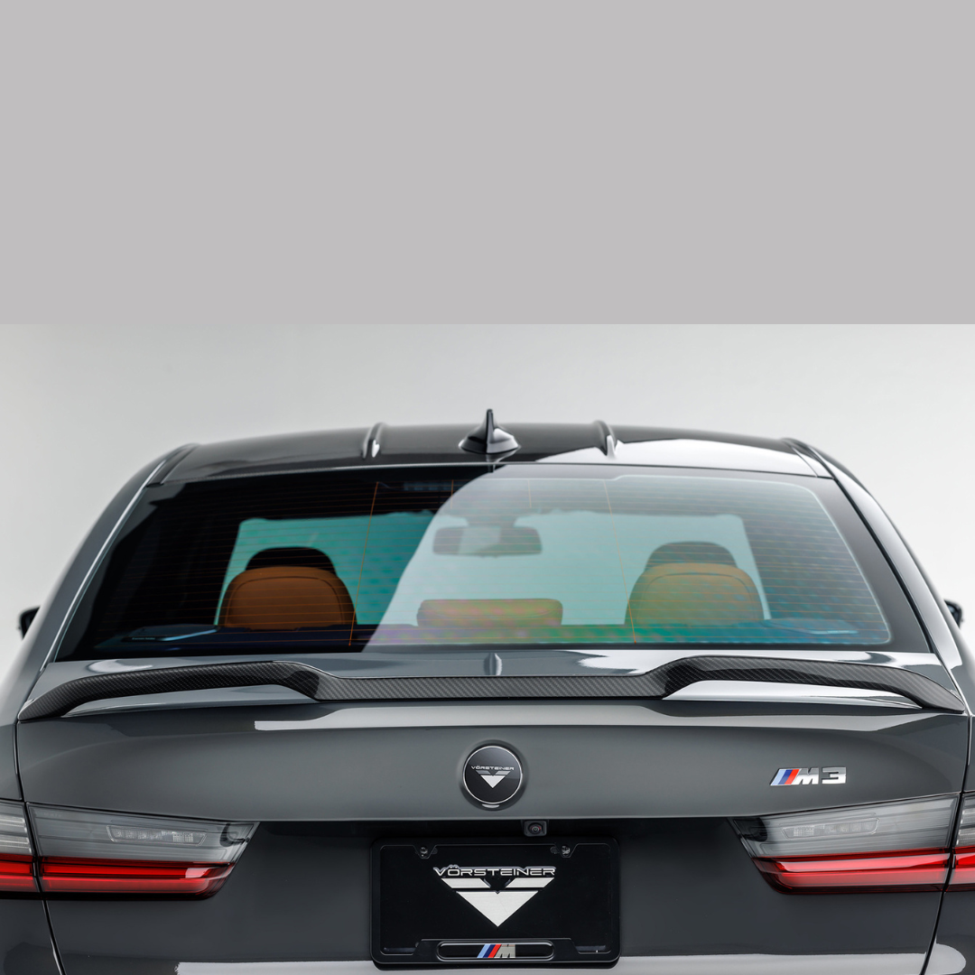 BMW G8X M3 Carbon Fiber Decklid Spoiler - V Style™ High Performance Rear Wing for M3/M4 - Enhances Aerodynamics & Sporty Look for Track & Street Driving