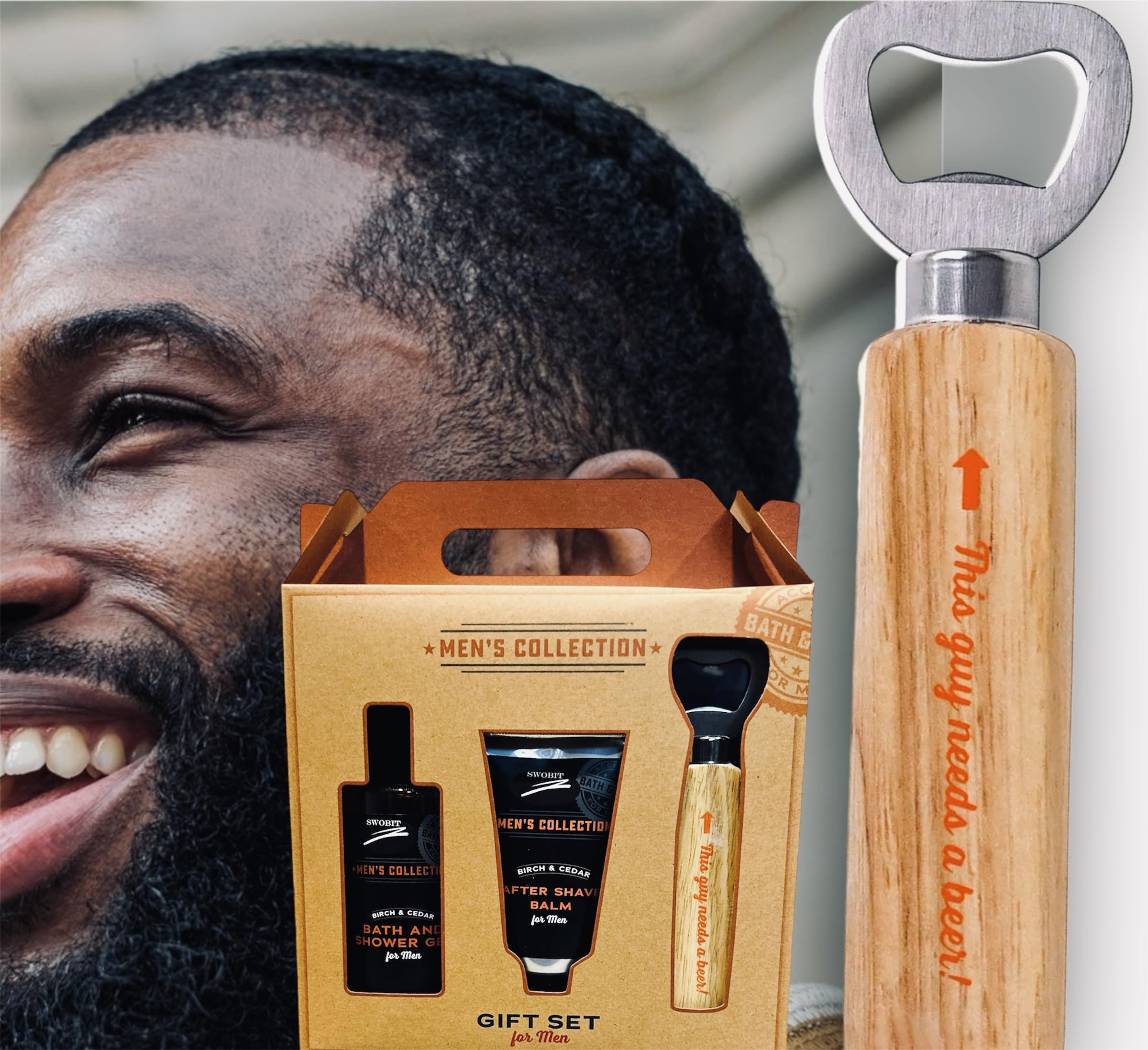 Luxury Men's Bath & Body Gift Set - Shower Gel, Body Wash & Cologne for Him - Perfect for Birthday, Anniversary & Valentine's Day Gifts