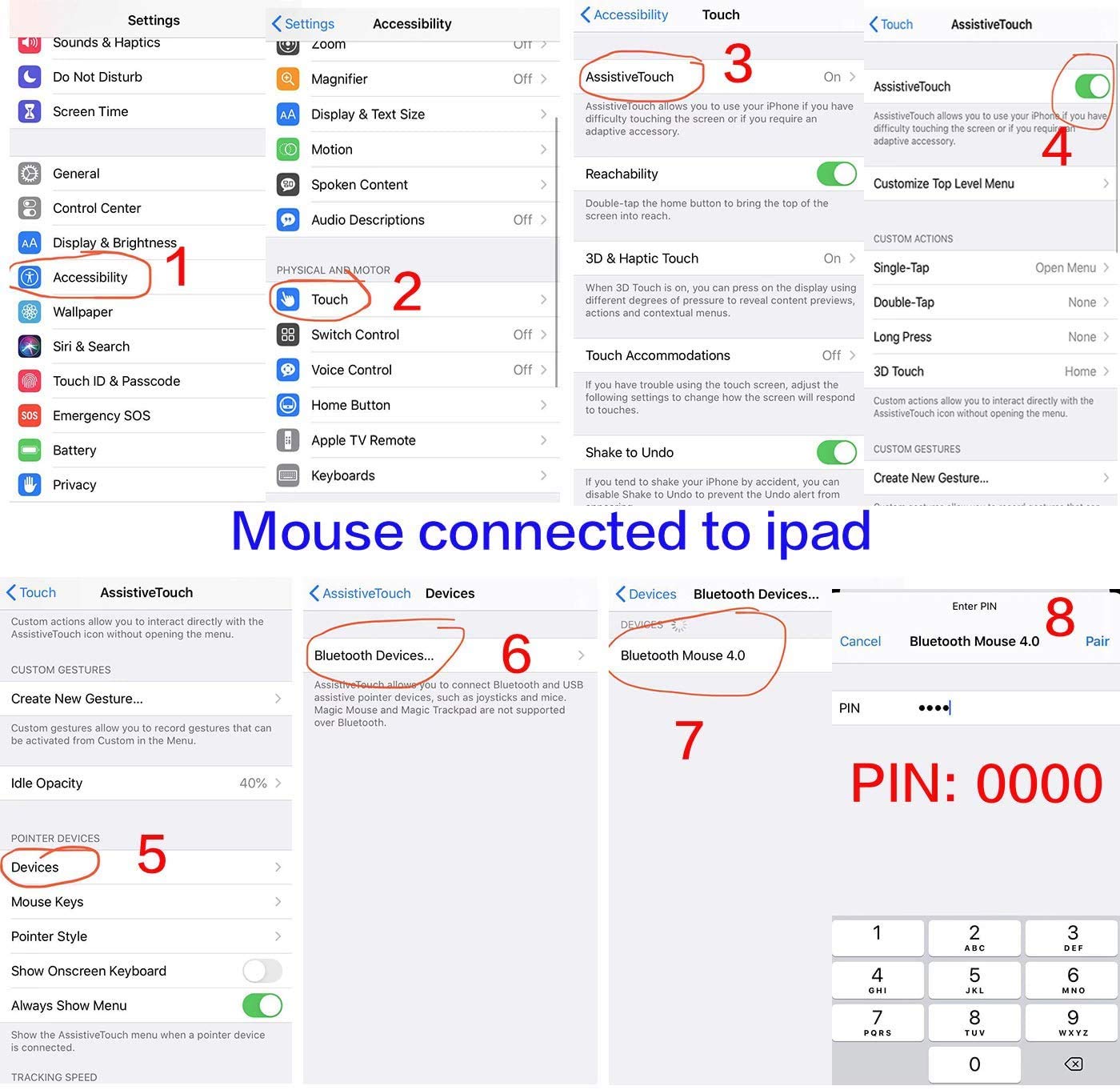 Wireless Bluetooth Mouse for Laptop, MacBook, iPad, PC - Compatible with MacBook Air, MacBook Pro, Windows & Chromebook | Portable Computer Mouse for Work, Travel & Home Office