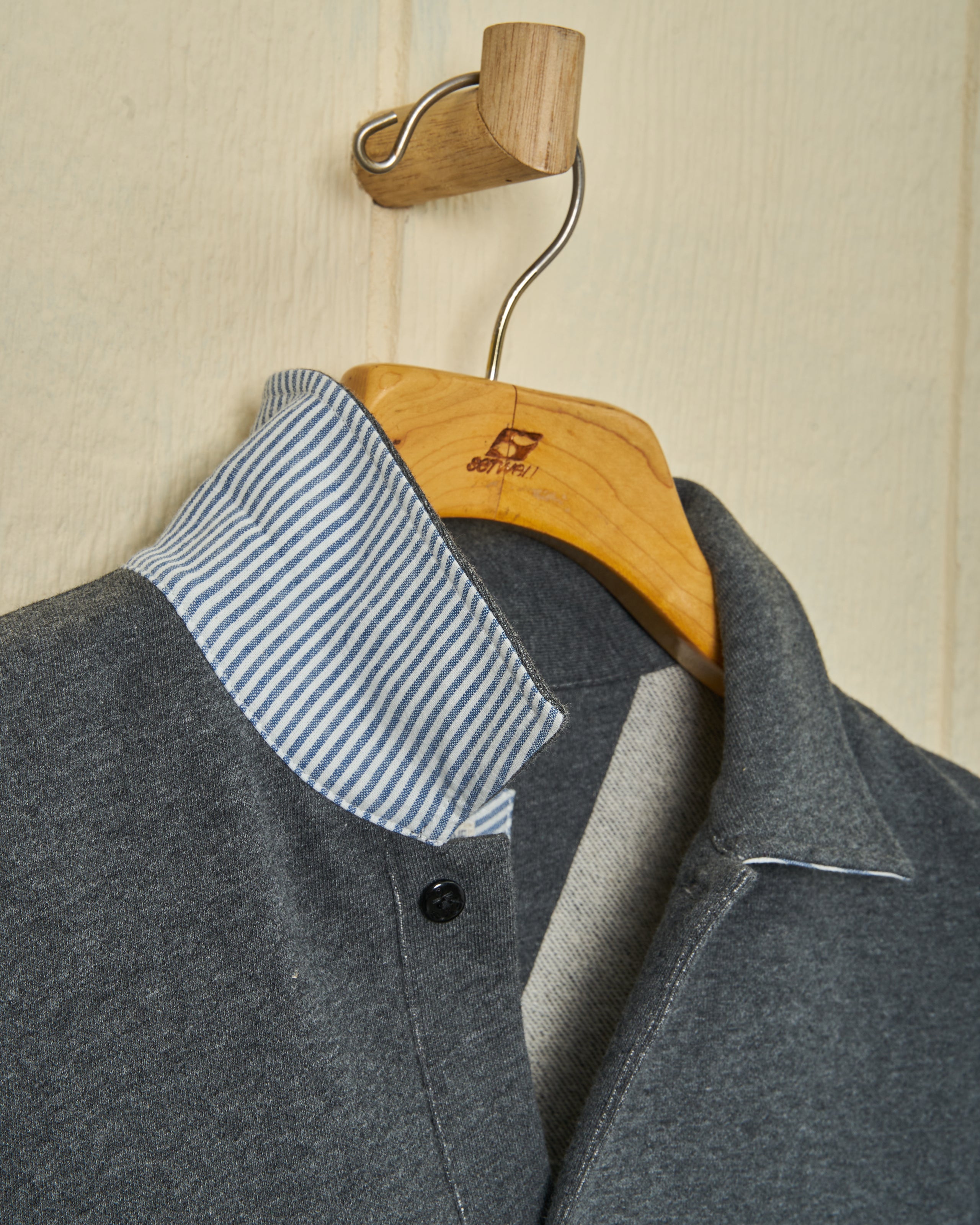 Acadia Polo Shirt for Men - Charcoal Heather Loopback Terry Fabric - Comfortable & Stylish Casual Wear for Golf, Office & Outdoor Activities
