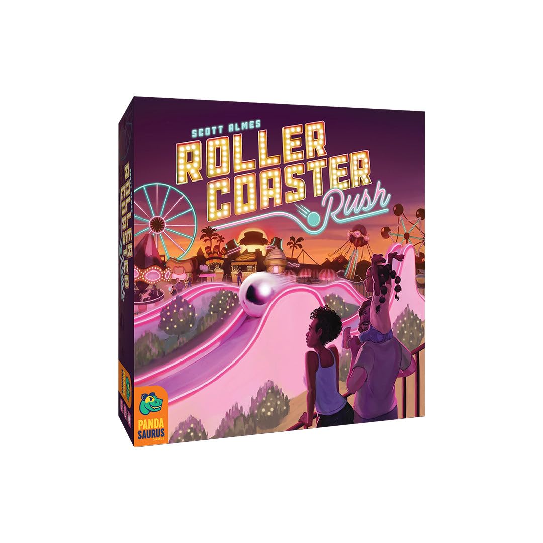 Pandasaurus Games Roller Coaster Rush - Fast-Paced Board Game for Family Game Night & Party Entertainment | Strategy Game for Kids & Adults | Perfect for Birthday Gifts & Holiday Gatherings