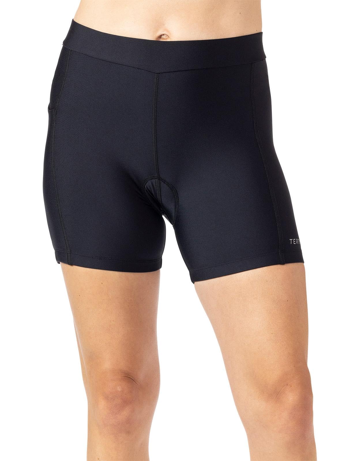 Women's Terry Bike Shorts with Padded 5-Inch Inseam - Breathable Cycling Shorts for Indoor Spin, Club Rides & Outdoor Biking | Perfect for Gym, Fitness & Sports Activities