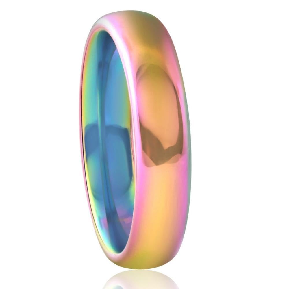 5mm Comfort Fit Tungsten Wedding Band for Men - Multi Color Options, Durable & Scratch Resistant - Perfect for Everyday Wear, Anniversary Gifts & Couple Rings