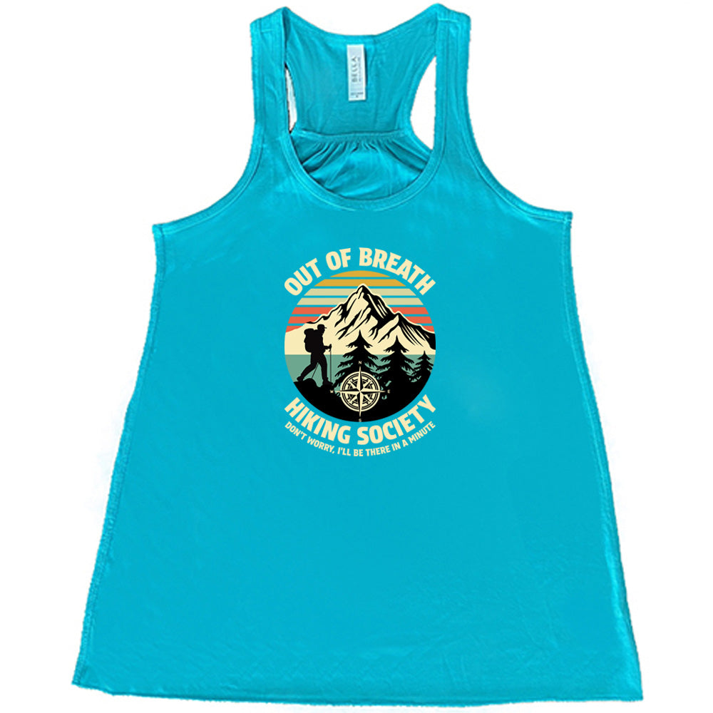 Out Of Breath Hiking Society T-Shirt - Funny Hiking Tee for Outdoor Enthusiasts - Perfect for Trail Adventures & Camping Trips
