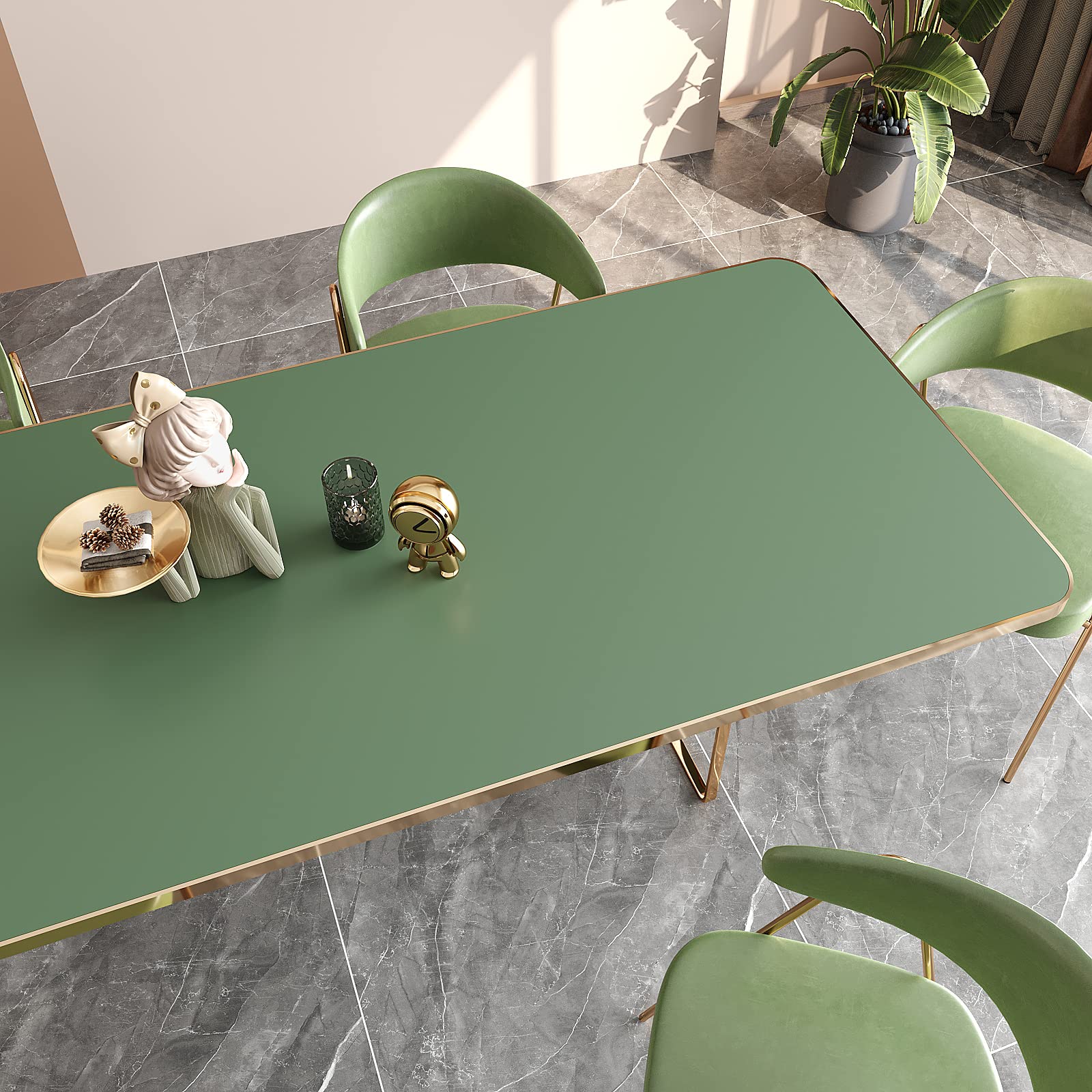 VEELIKE 15.7''x118'' Thick Sage Green Peel and Stick Wallpaper - Waterproof Self-Adhesive Vinyl Contact Paper for Cabinets, Walls, Kitchen Countertops | Perfect for Bedroom, Bathroom & Home Decor Renovation
