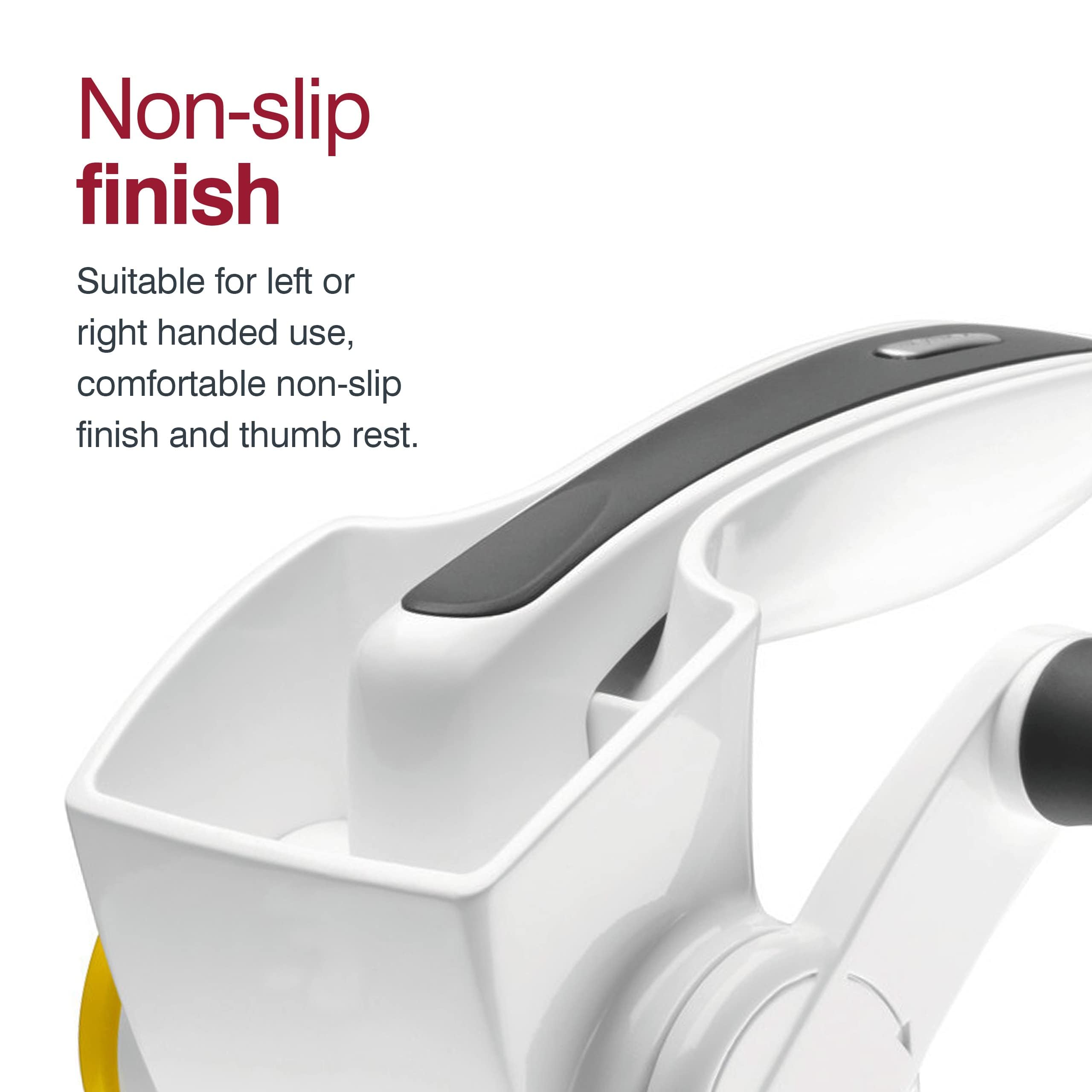 Zyliss Classic Rotary Cheese Grater - Stainless Steel Handheld Grater with Comfort Grip Handle for Hard Cheese, Vegetables, Nuts & Chocolate - Perfect for Cooking, Baking & Meal Prep - White