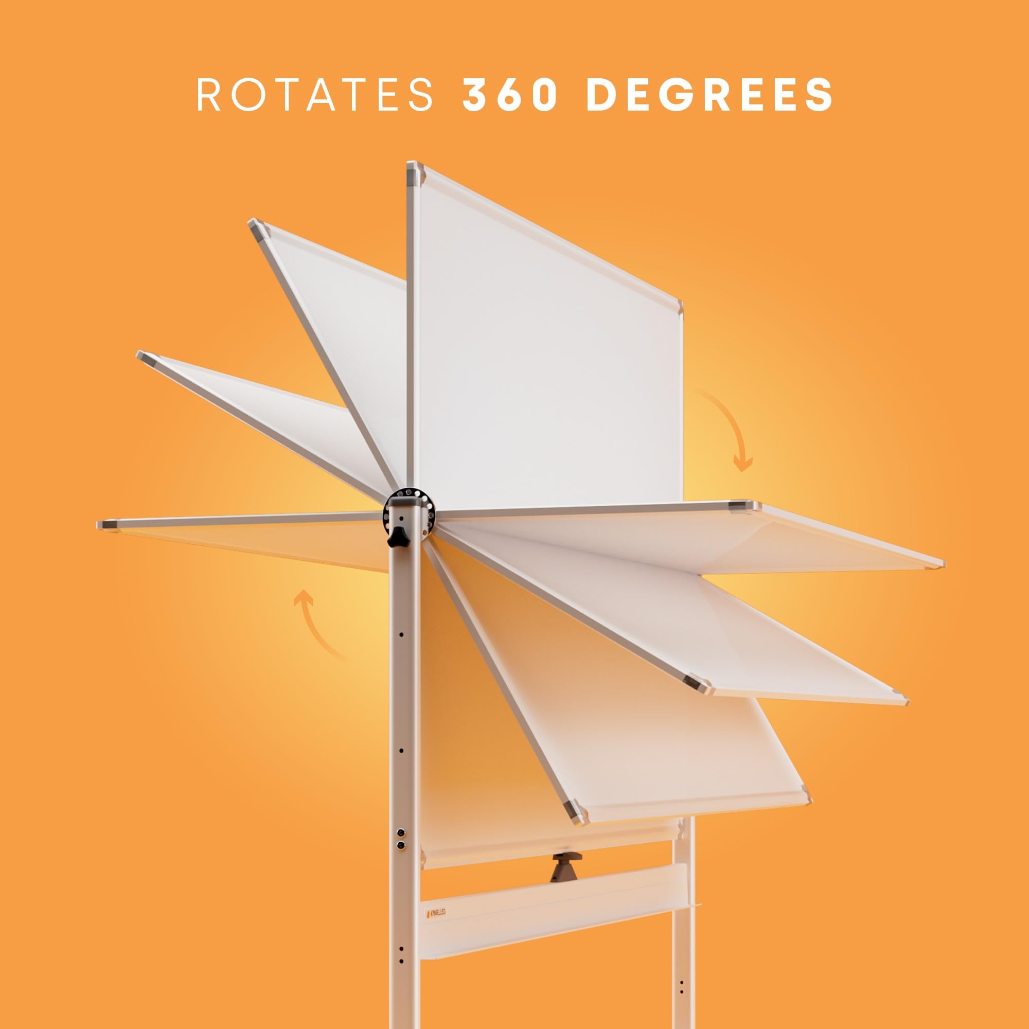60 x 46 Inch Large Magnetic Dry Erase Board - Portable Double-Sided Whiteboard with Wheels & Stand - Mobile Easel Style Whiteboard for Office, Classroom, Home - Perfect for Presentations, Teaching & Brainstorming