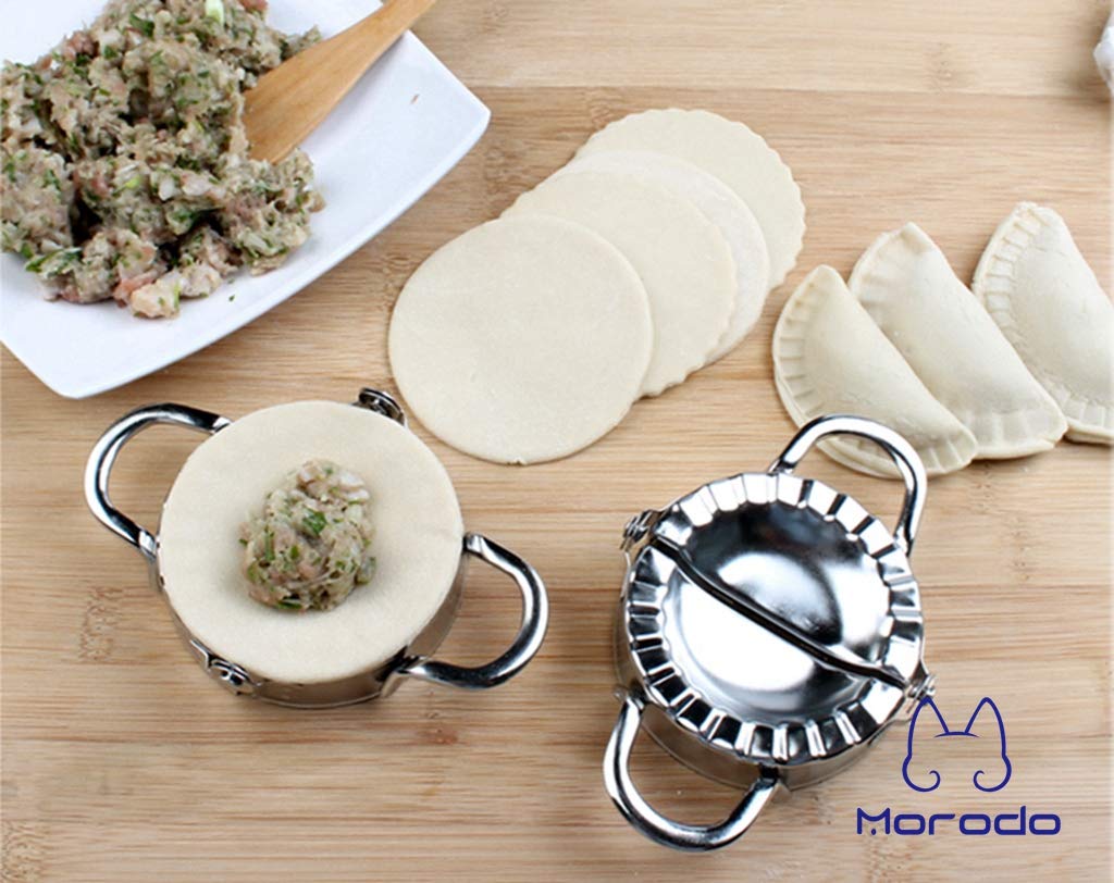 Morodo Dumpling Maker Kit - 1 Dumpling Press & 2 Molds for Quick Homemade Dumplings | Perfect for Asian Cooking, Family Meal Prep & Party Snacks