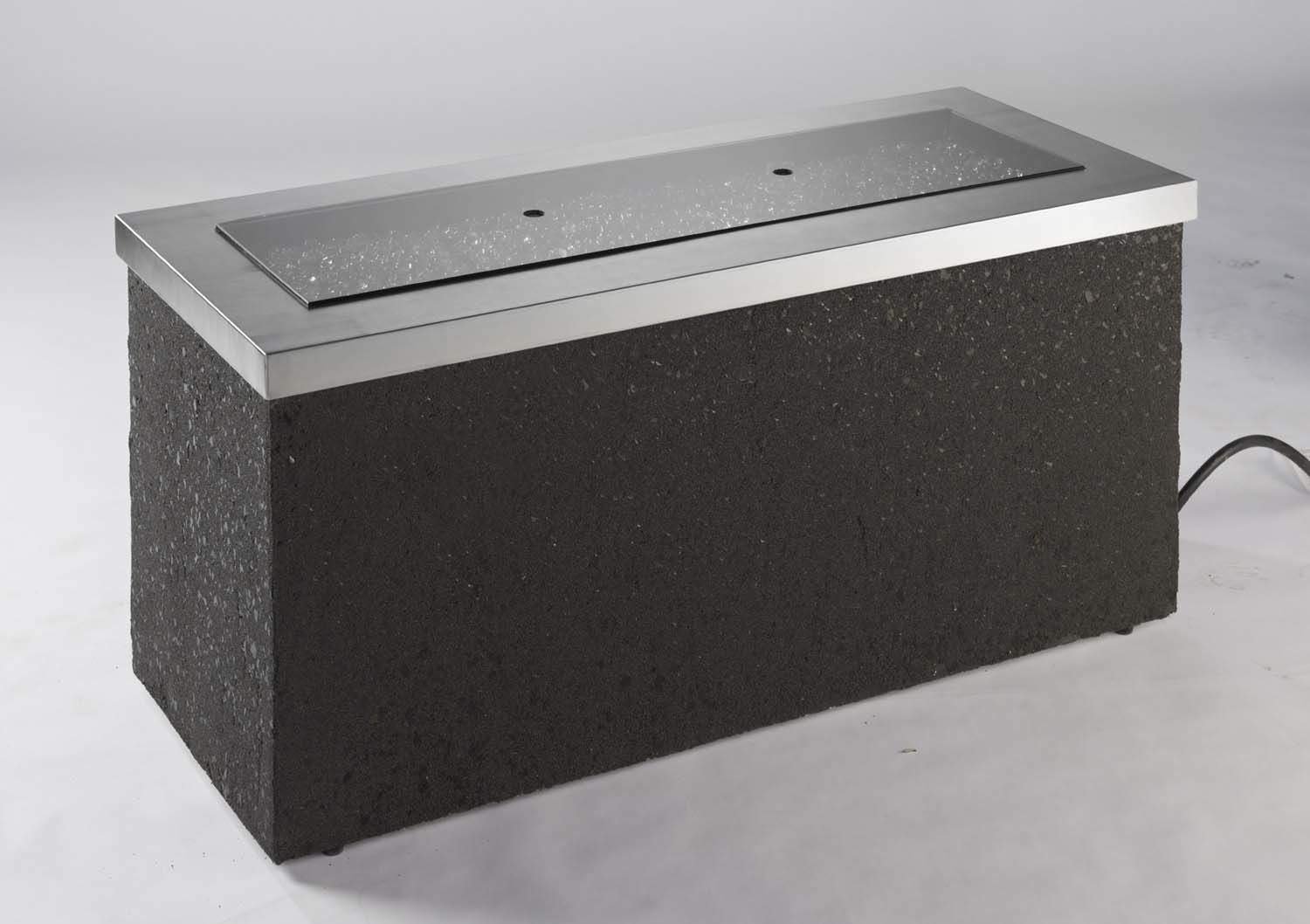Outdoor Fire Pit Glass Cover - Grey Windproof & Heat-Resistant for Patio, Deck, Backyard & Camping
